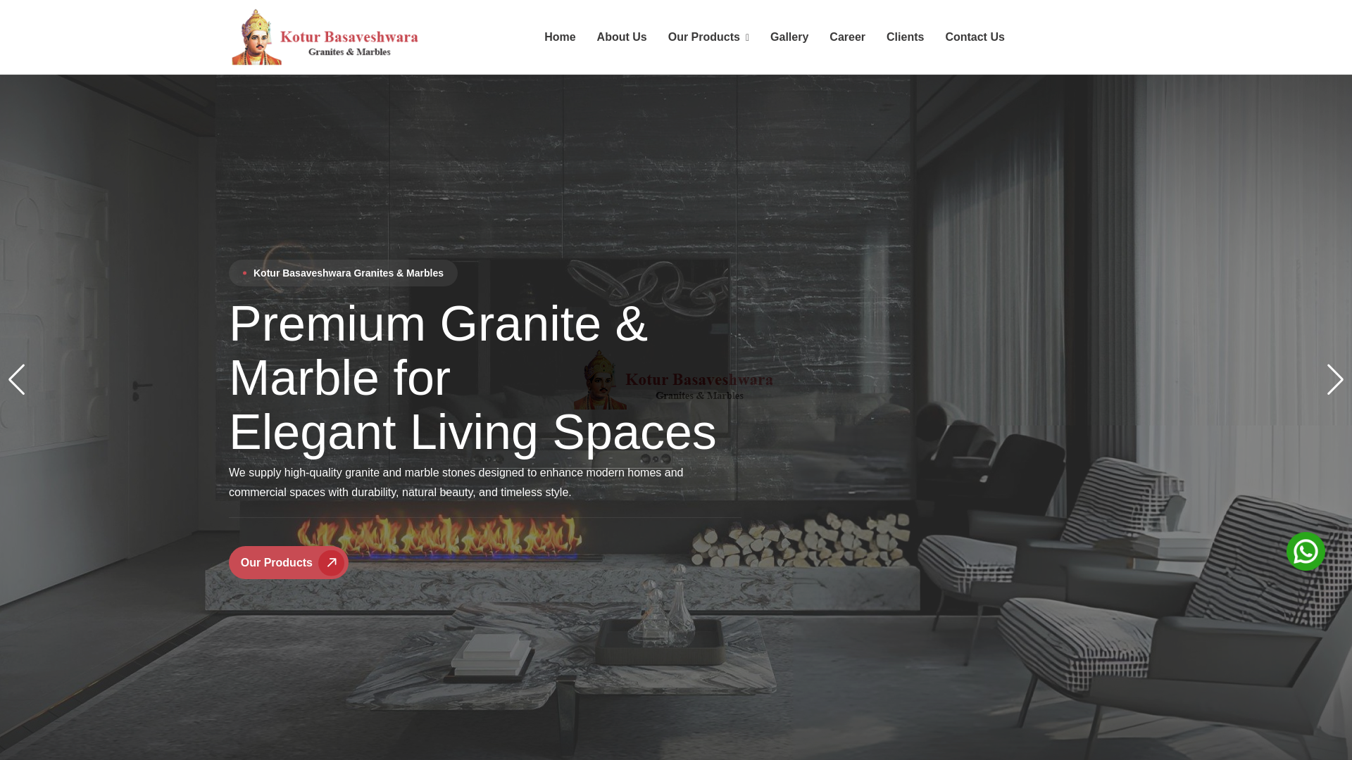 website screenshot of https://koturbasaveshwaragranitesandmarbles.com