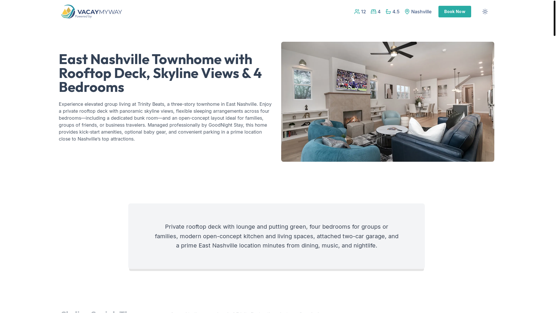 website screenshot of https://urbanbeateast.vacations/