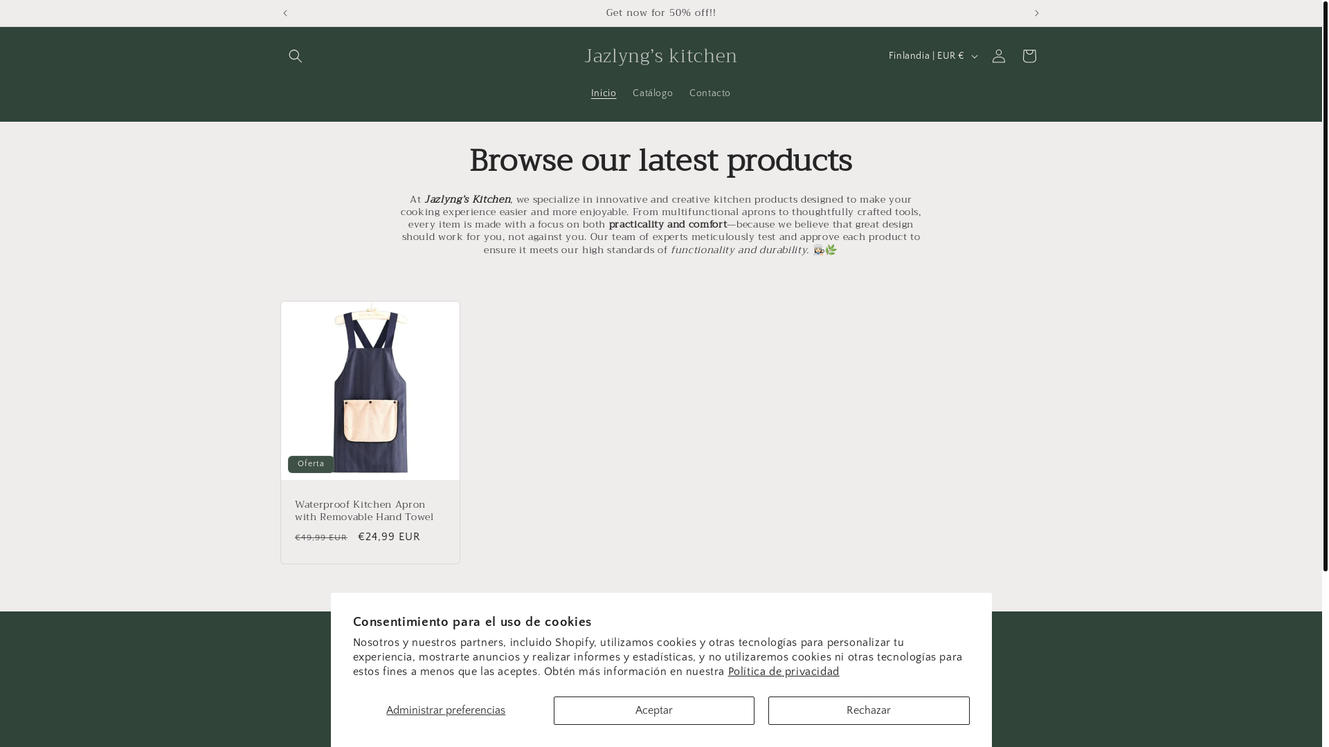 website screenshot of https://jazlyngskitchen.com/