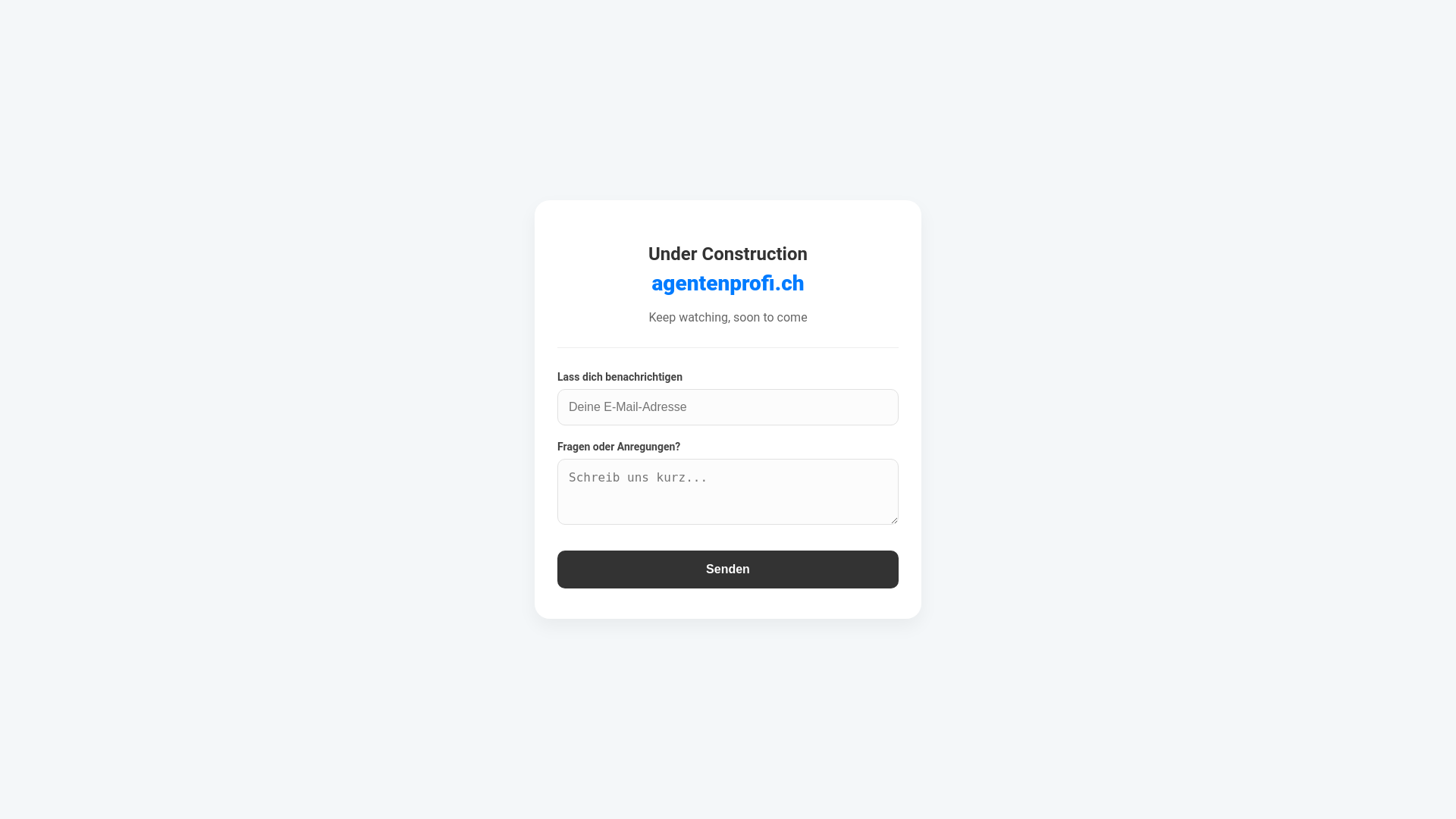 website screenshot of https://agentenprofi.ch/