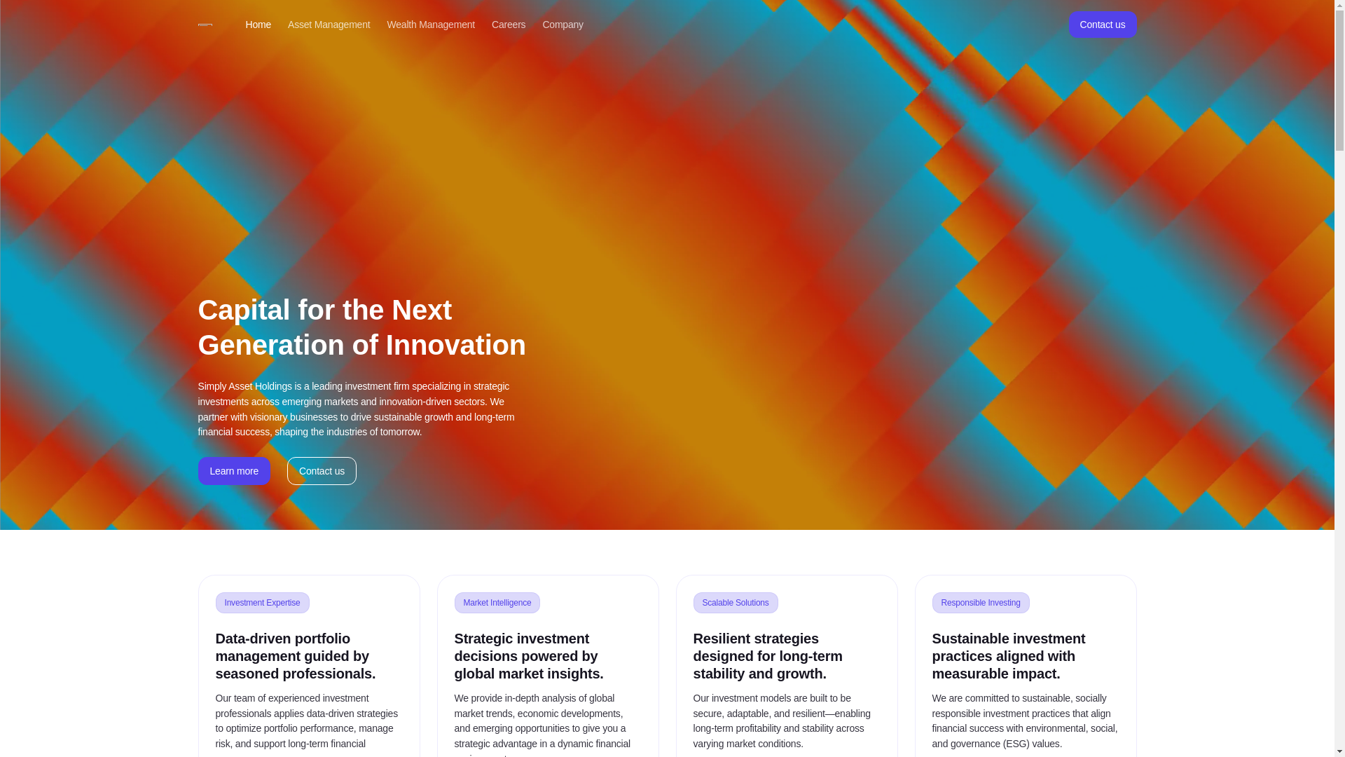 website screenshot of https://simplyassetltd.com/