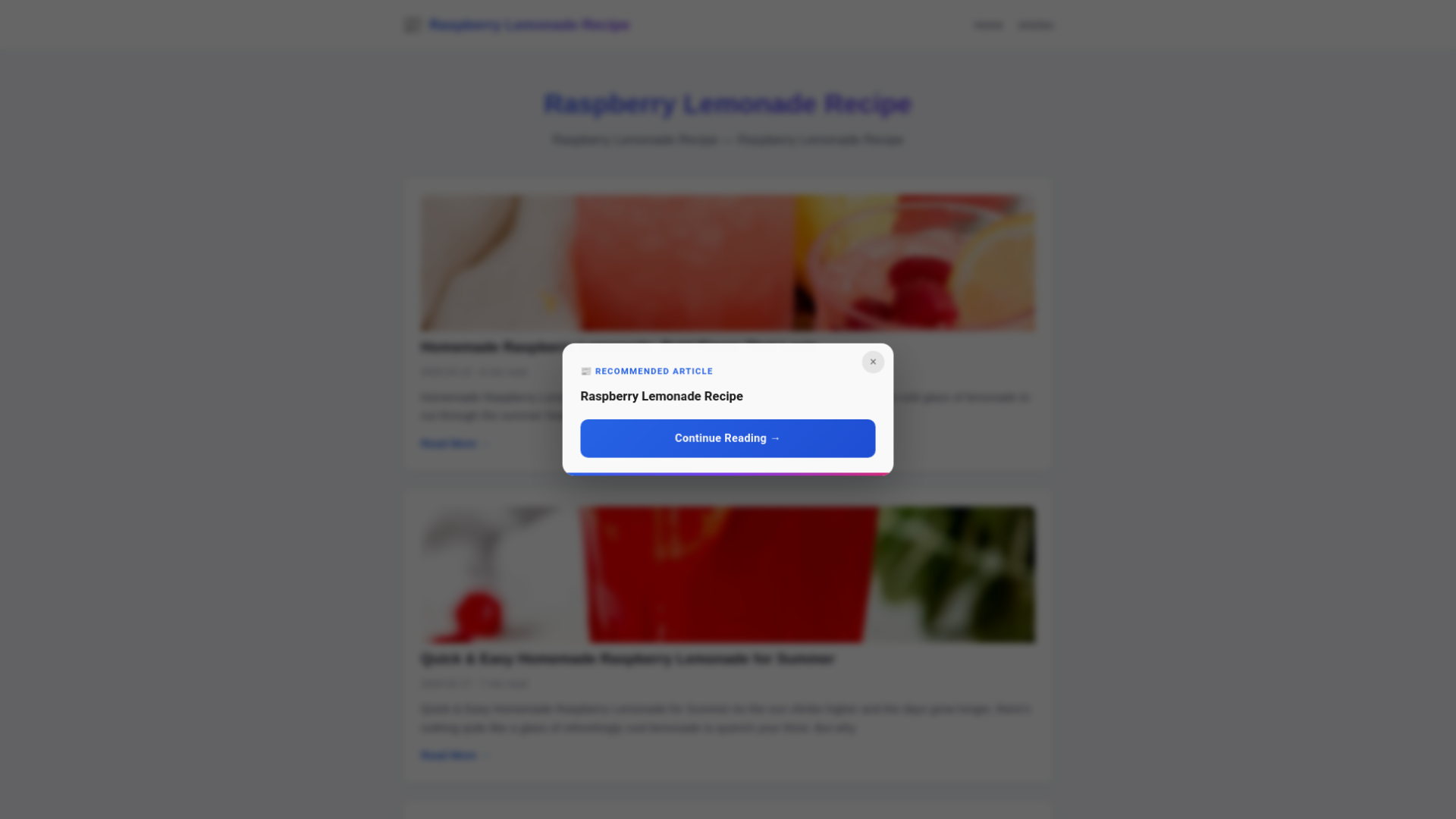 website screenshot of https://raspberry-lemonade-recipe.pages.dev/