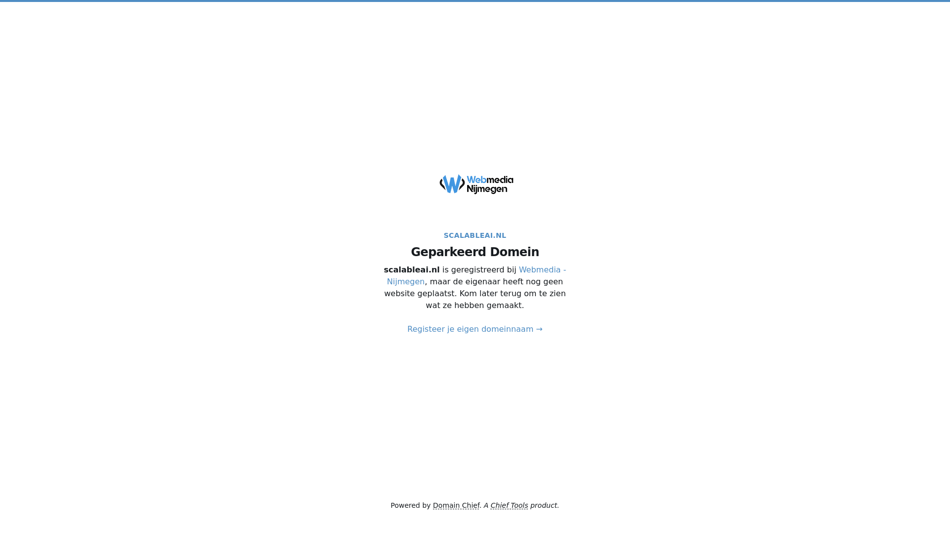 website screenshot of https://scalableai.nl/