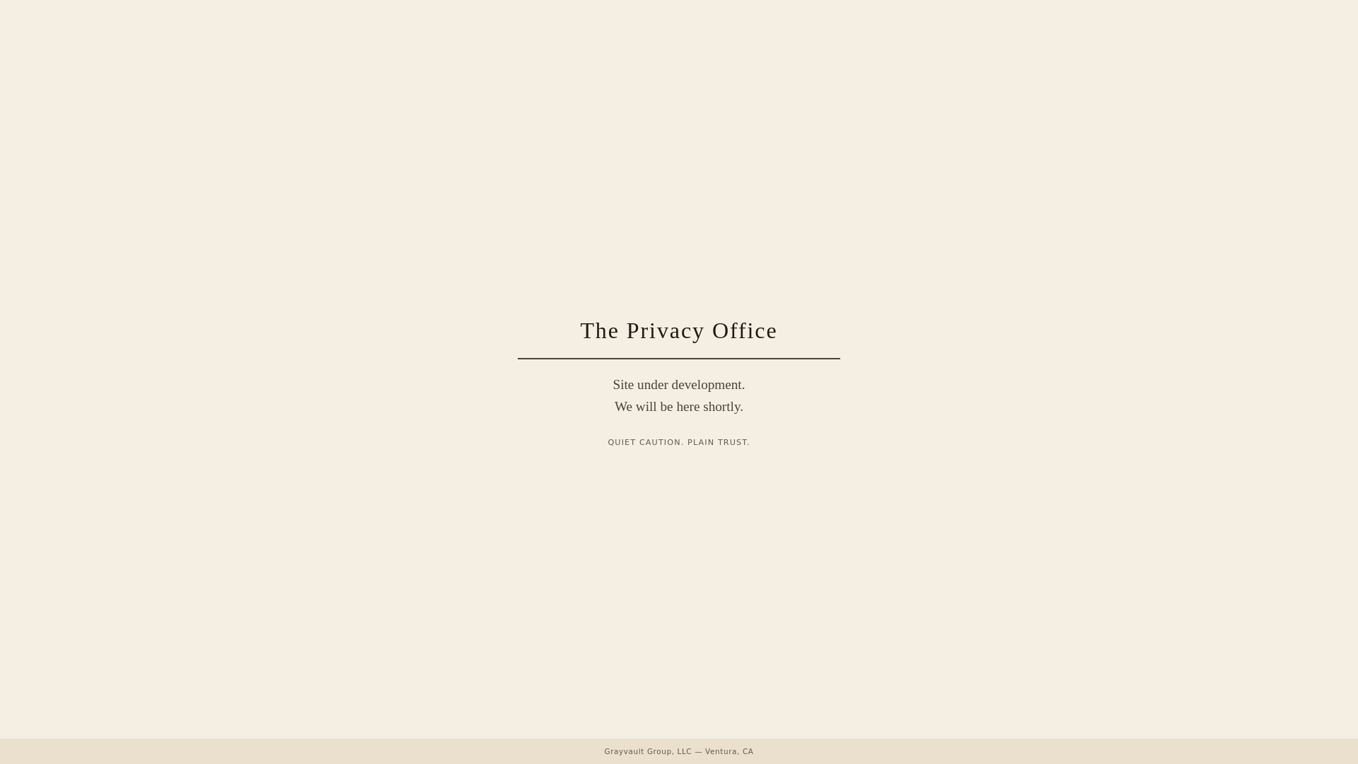 website screenshot of https://theprivacyoffice.com/