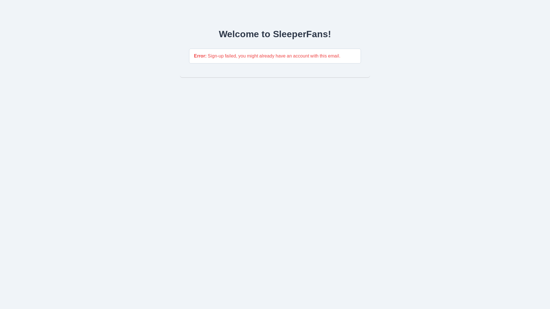 website screenshot of https://supabase-verify-sleeperfans.pages.dev/