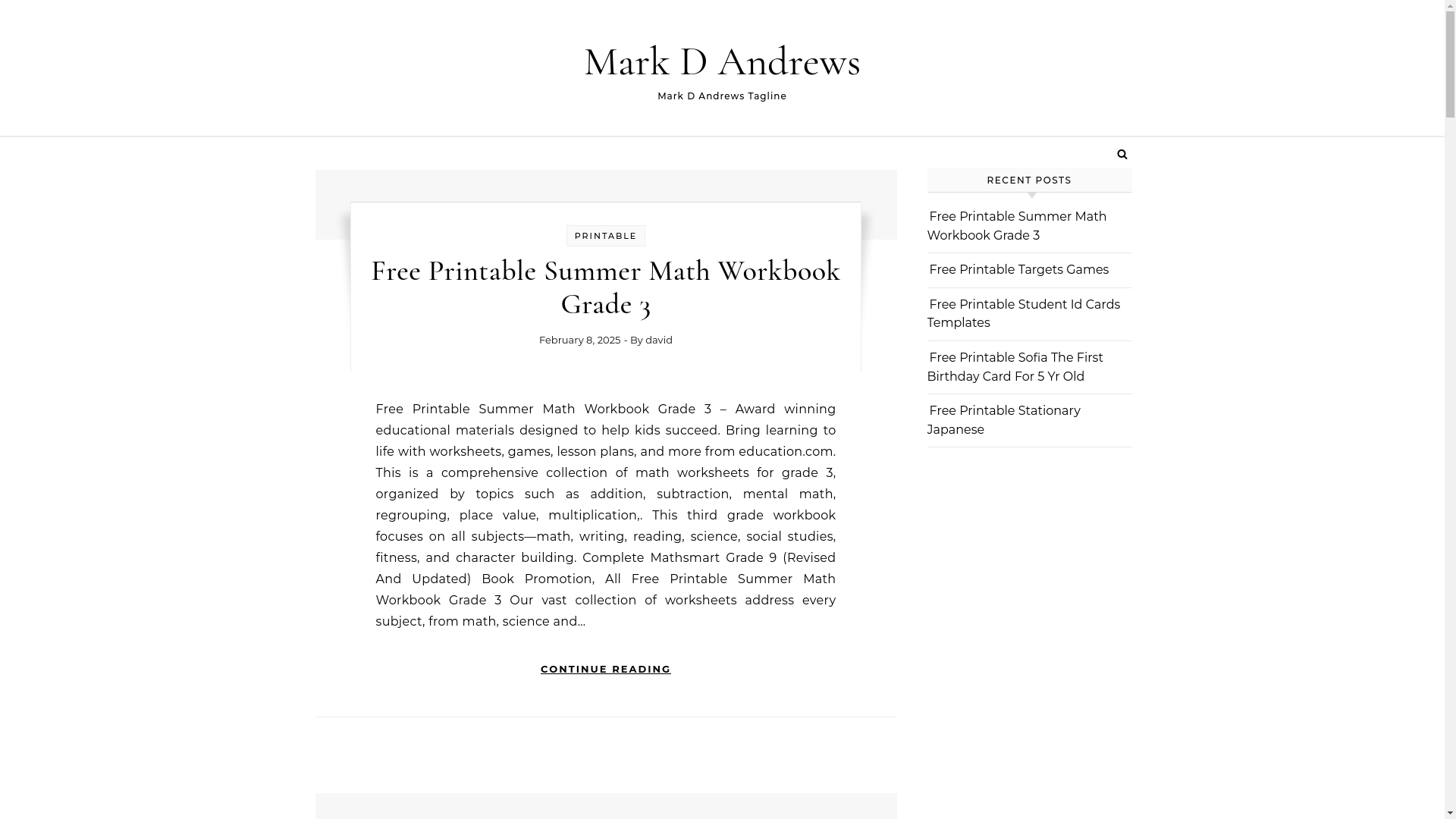 website screenshot of https://markdandrewsj.pages.dev/