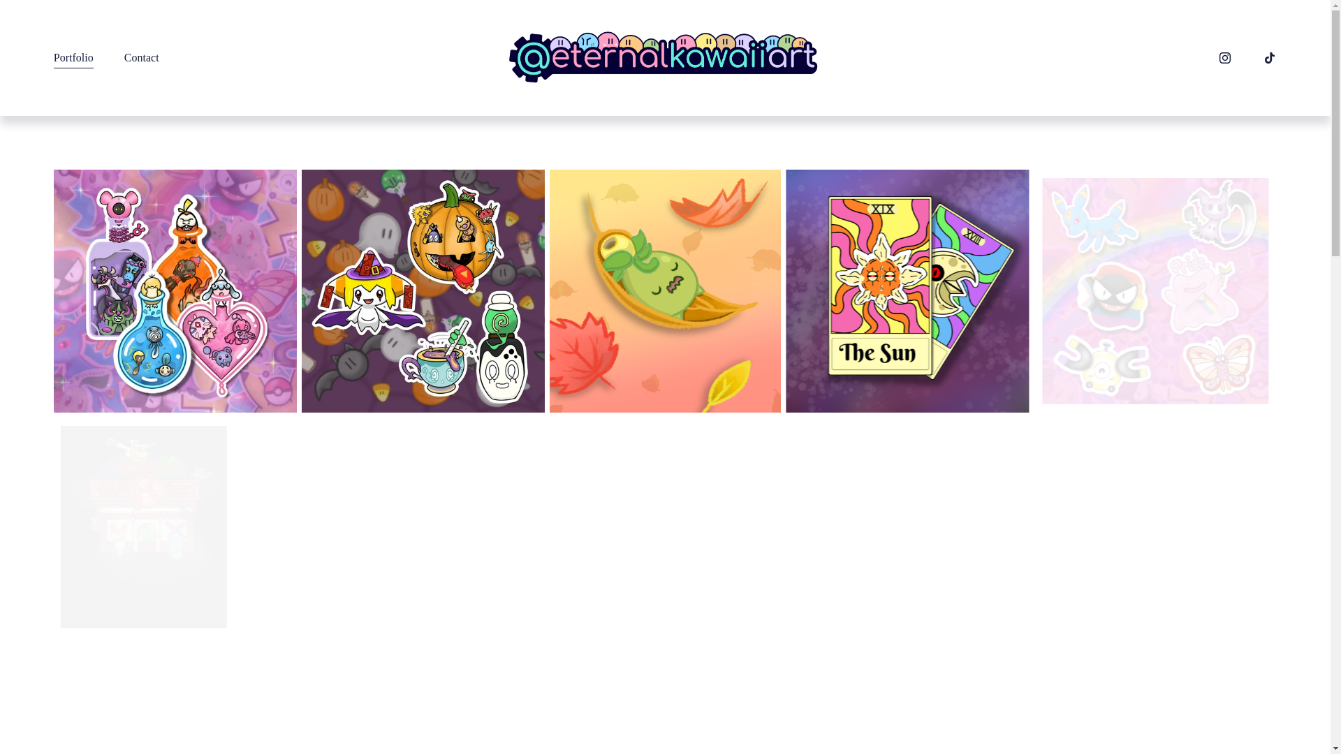 website screenshot of https://eternalkawaii.art/