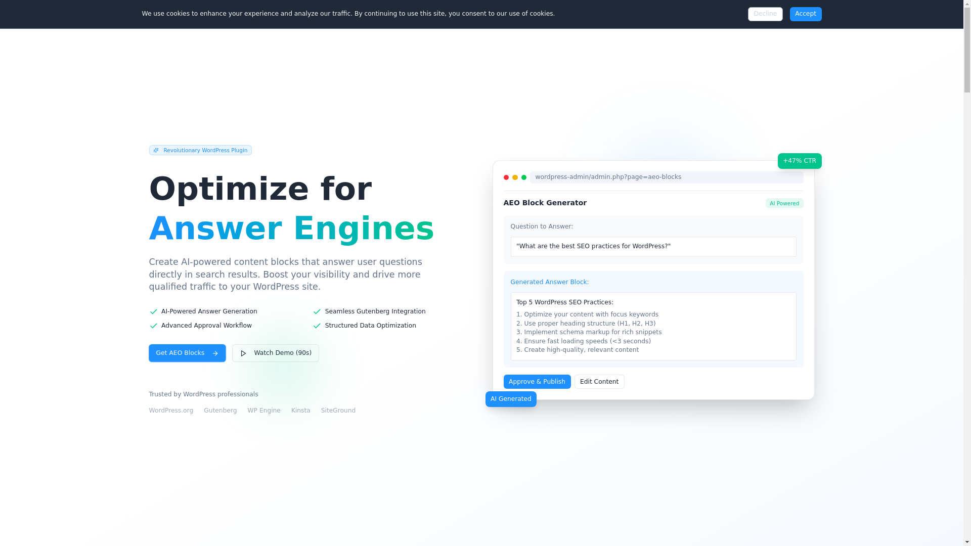 website screenshot of https://aeoblocks.com/