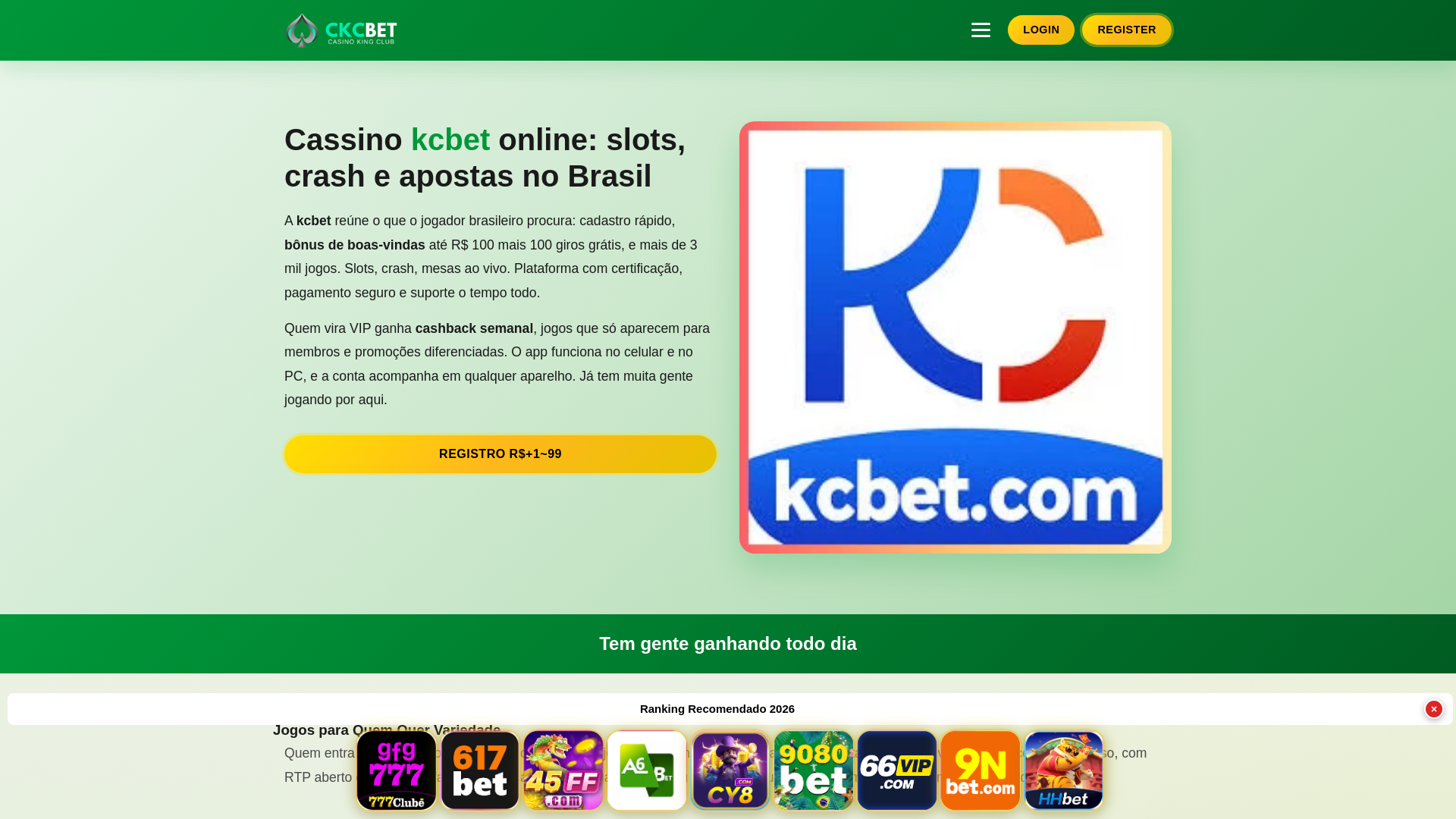 website screenshot of https://kcbetjogos.com.br/