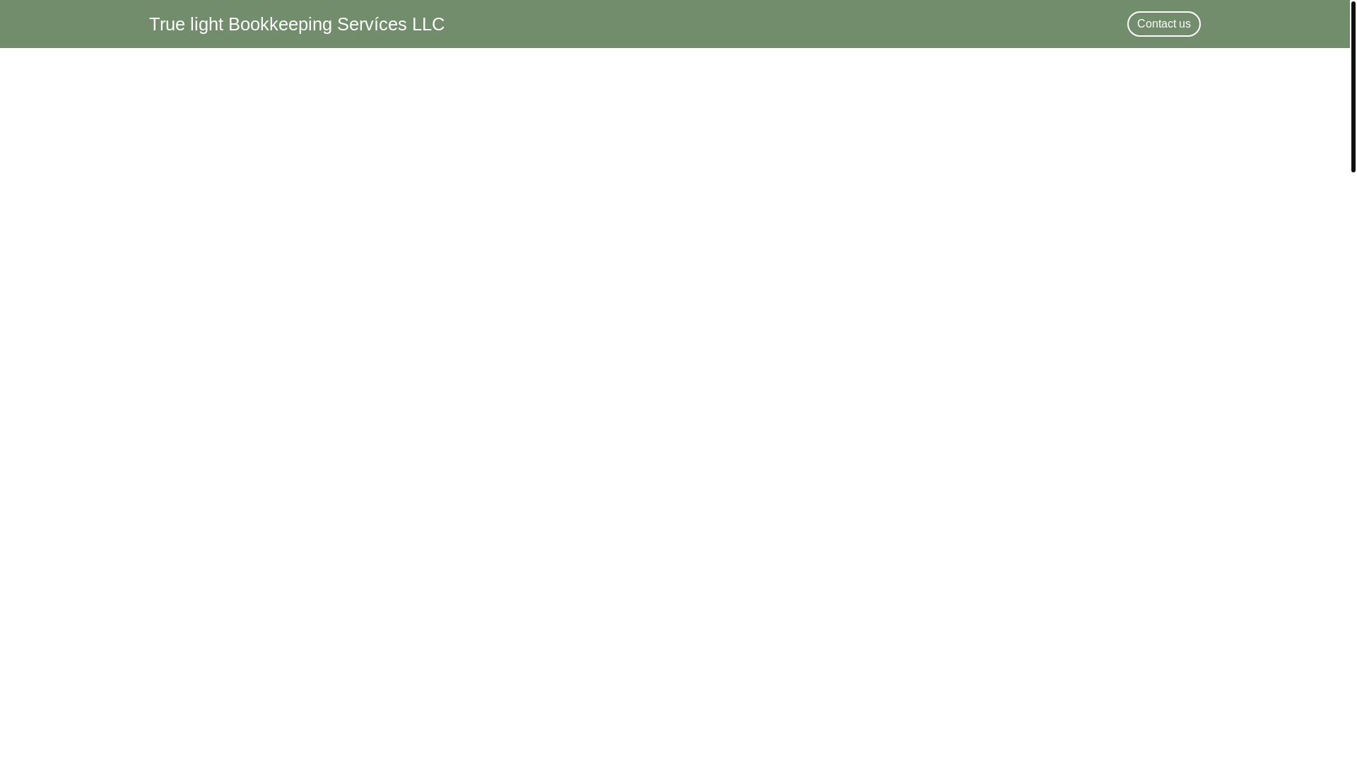 website screenshot of https://truelightbookkeepingservices.com/