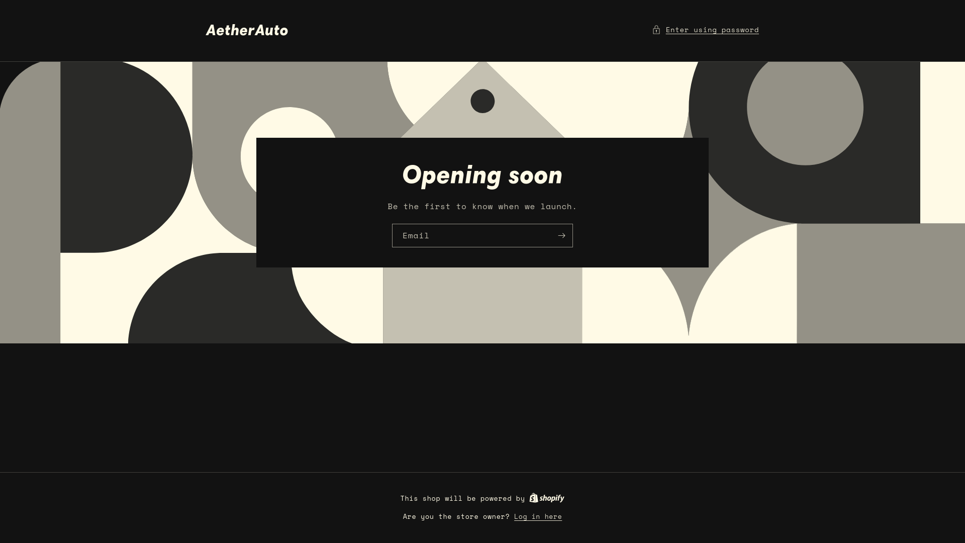 website screenshot of https://aetherauto.ca/