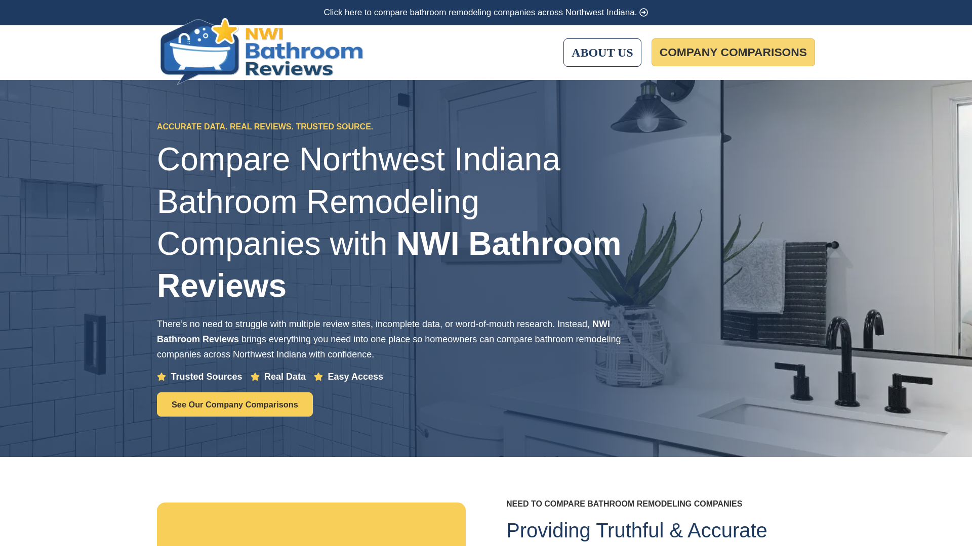 website screenshot of https://nwibathremodelingreviews.com/