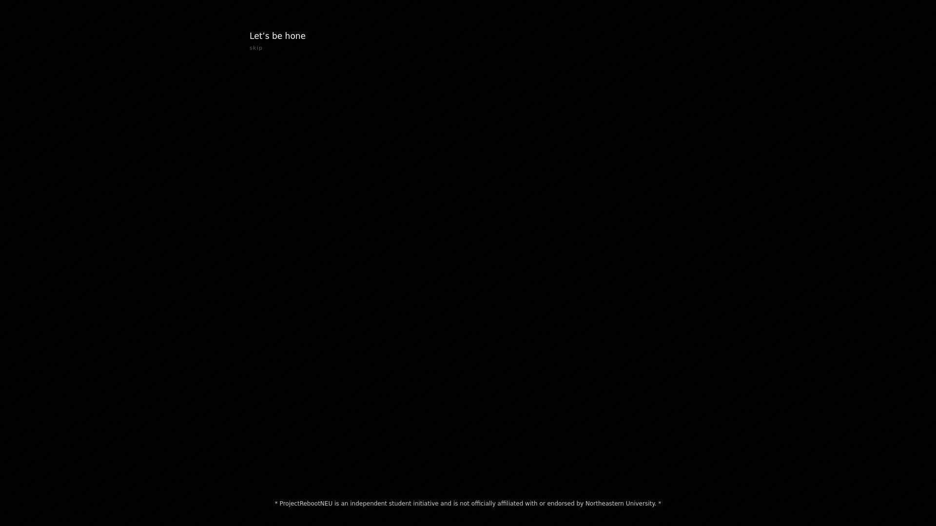 website screenshot of https://projectrebootneu.com