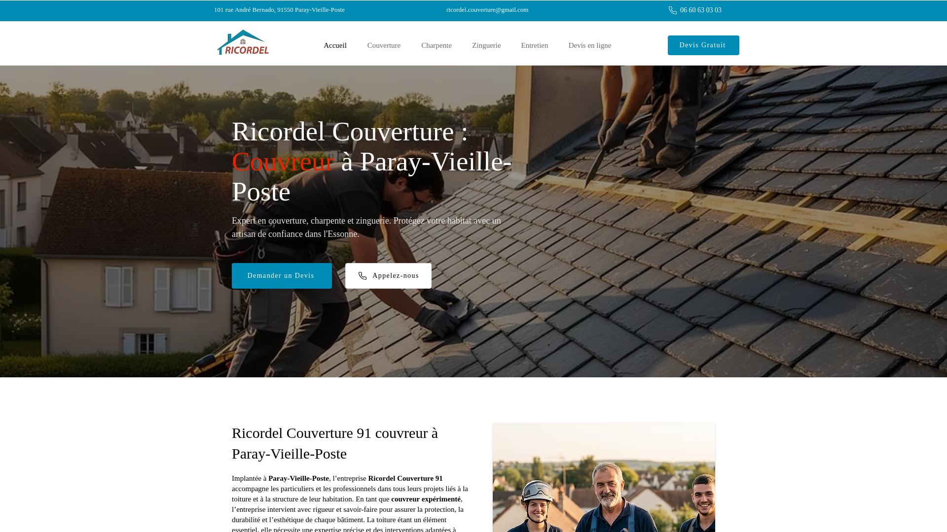 website screenshot of https://ricordelcouverture.fr/