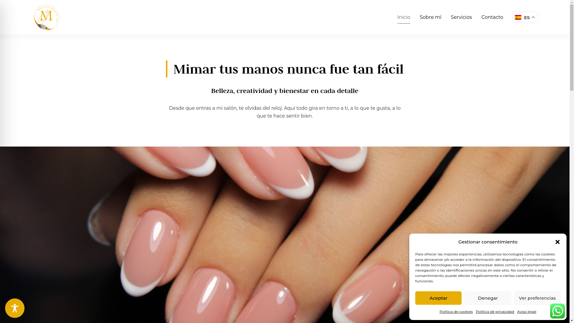 website screenshot of https://manicuraybellezamg.es/