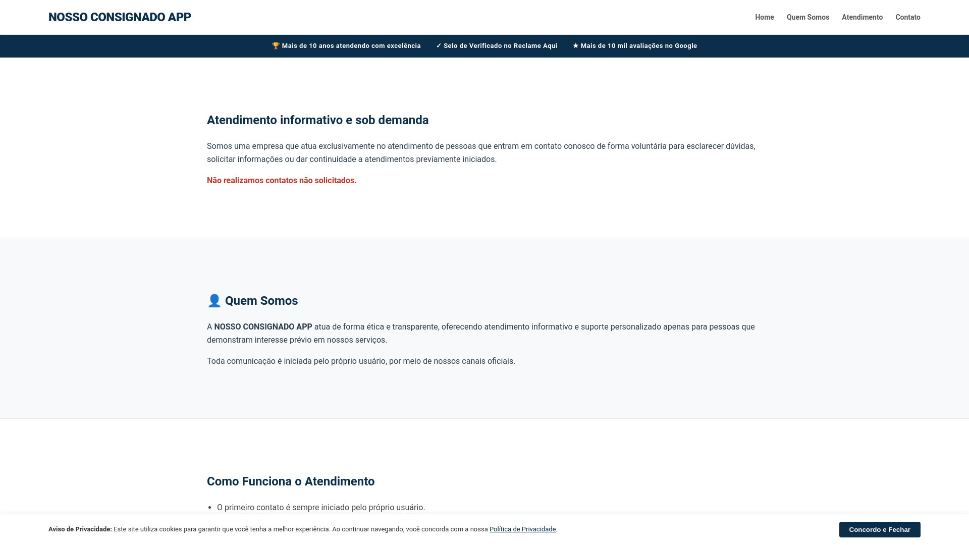 website screenshot of https://nossoconsignadoappp.pages.dev/