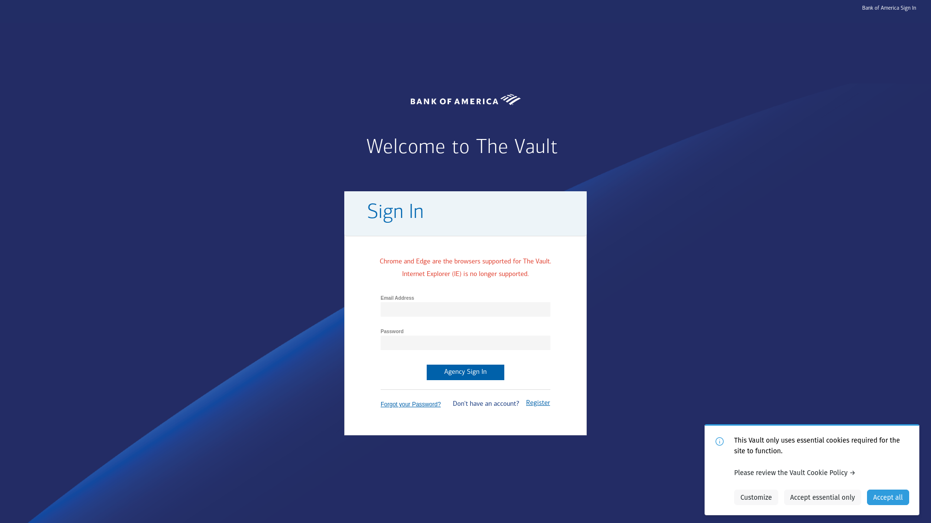 website screenshot of https://bankofamerica-a.orangelogic.com