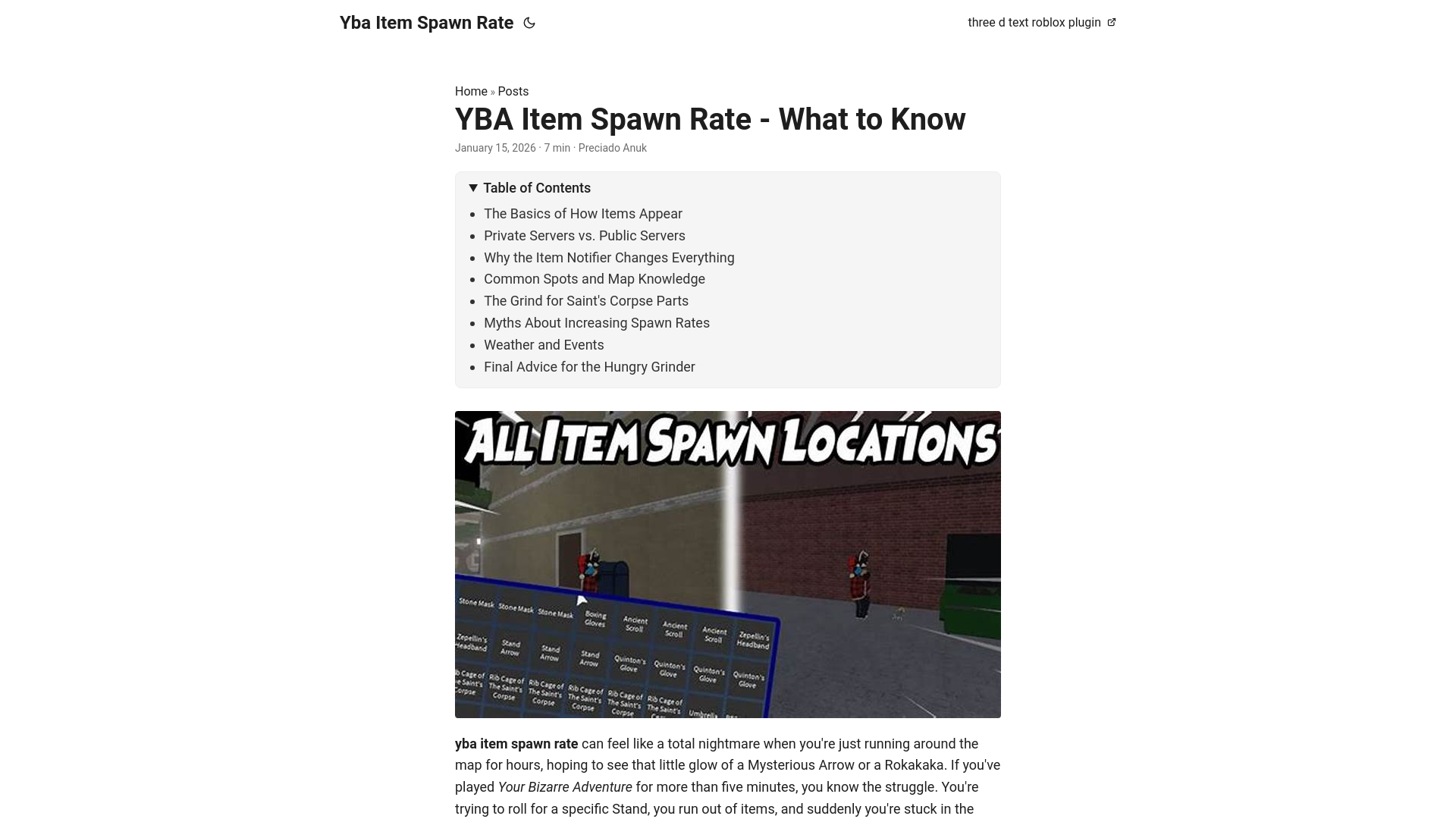 website screenshot of https://ybaitemspawnrate.pages.dev/