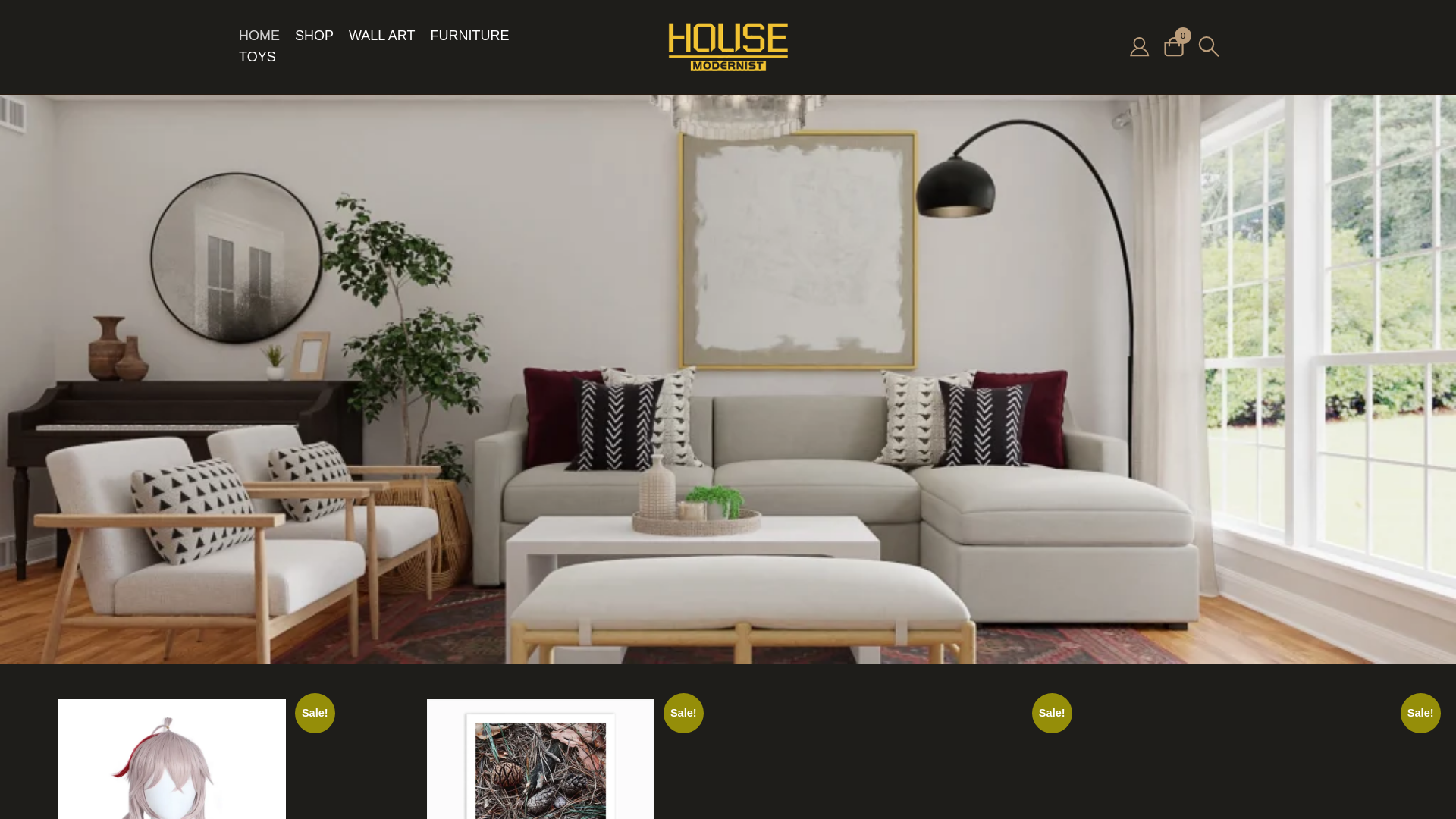 website screenshot of https://housemodernist.com