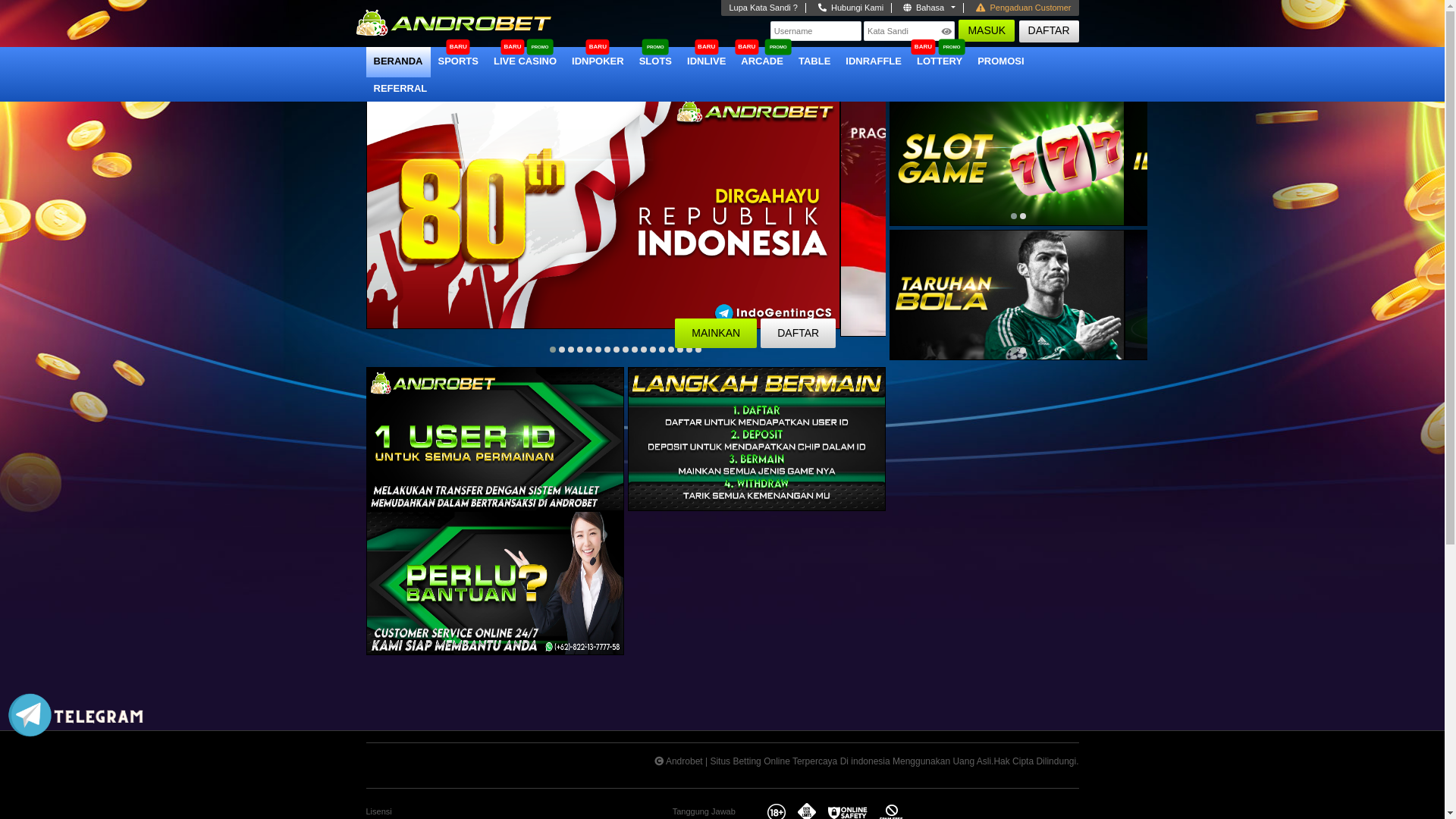 website screenshot of https://androbet0825.com/