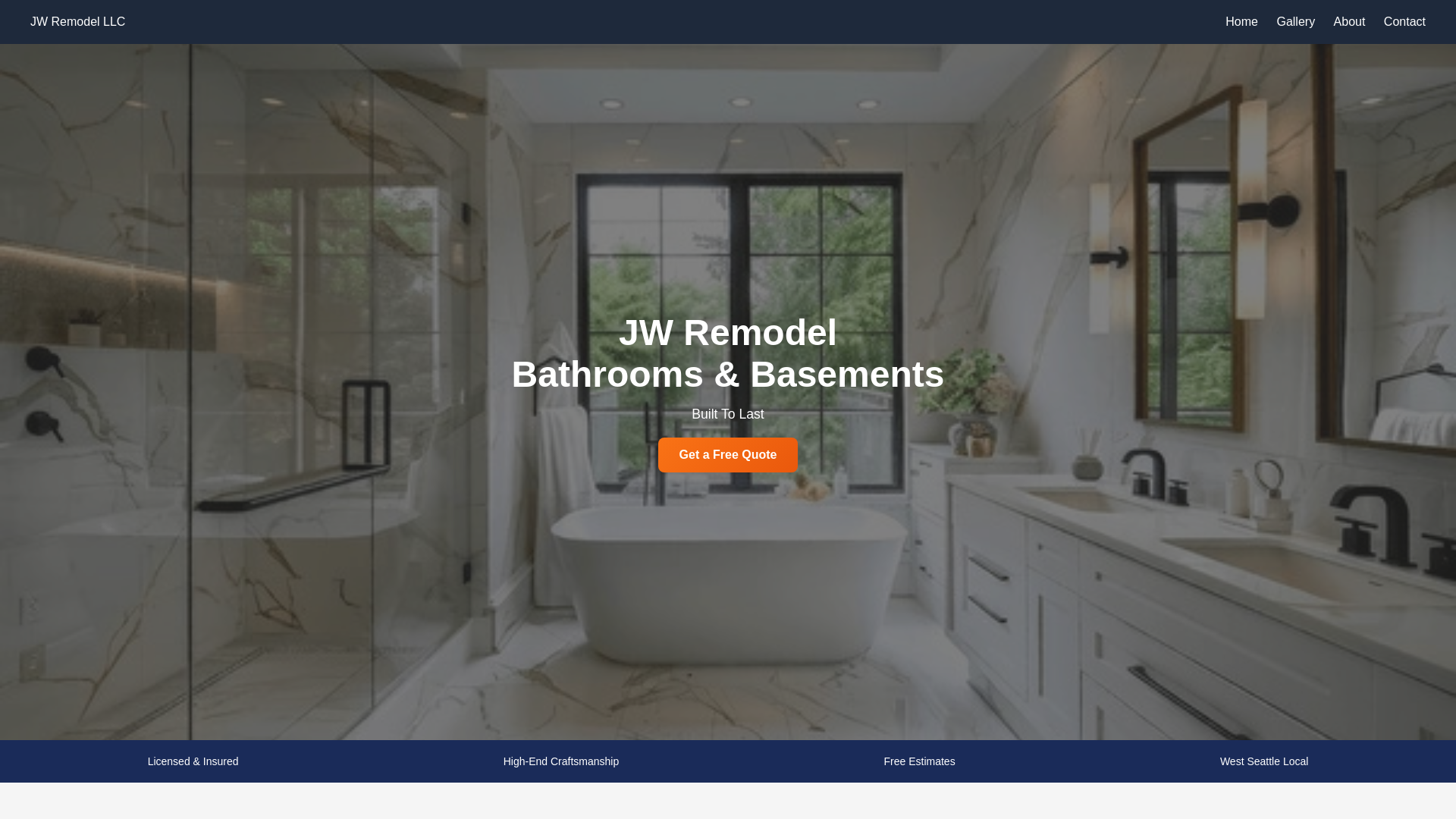 website screenshot of https://bathandbasement.com