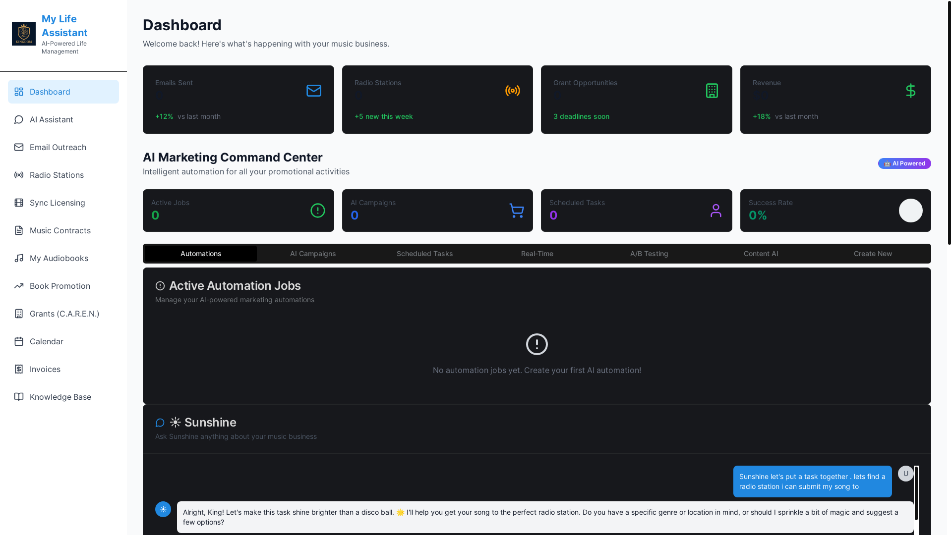 website screenshot of https://mylifeassistant.vip/