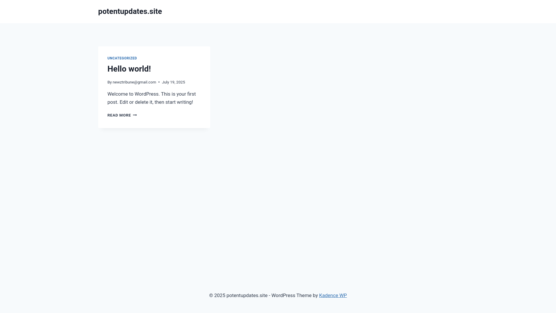 website screenshot of https://potentupdates.site/