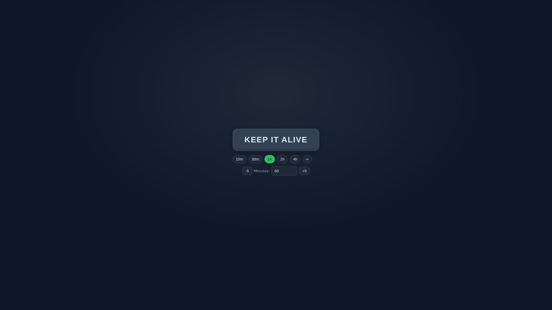 website screenshot of https://keepitalive.pages.dev/