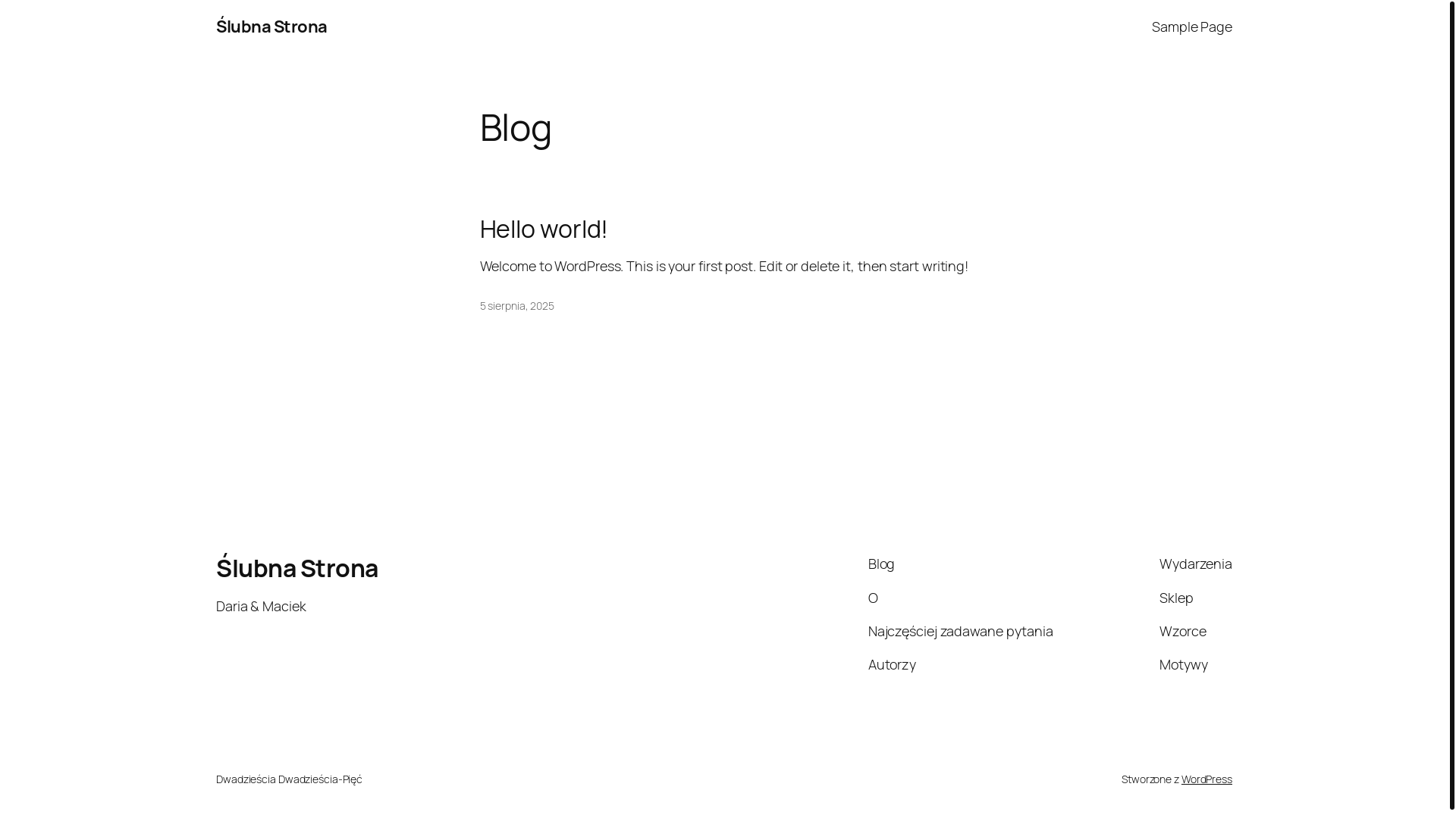 website screenshot of https://dariaimaciek.pl/