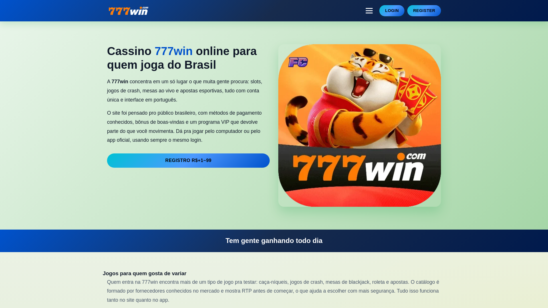 website screenshot of https://777wina3.com/