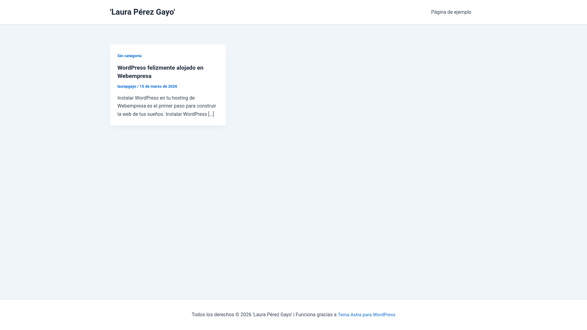 website screenshot of https://laurapgayo.com/