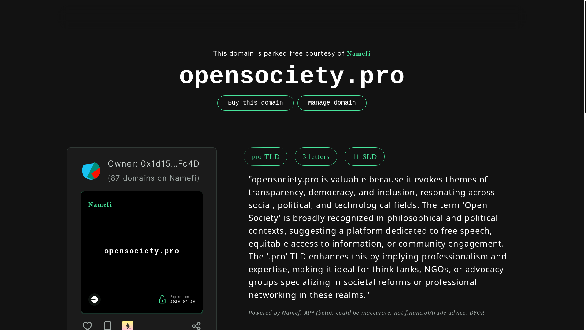 website screenshot of https://opensociety.pro/