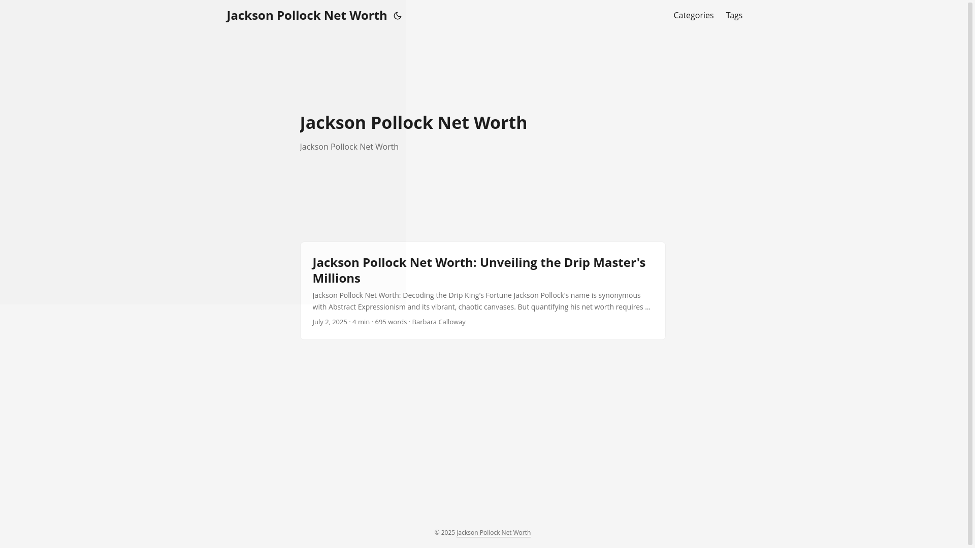 website screenshot of https://jackson-pollock-net-worth.pages.dev/