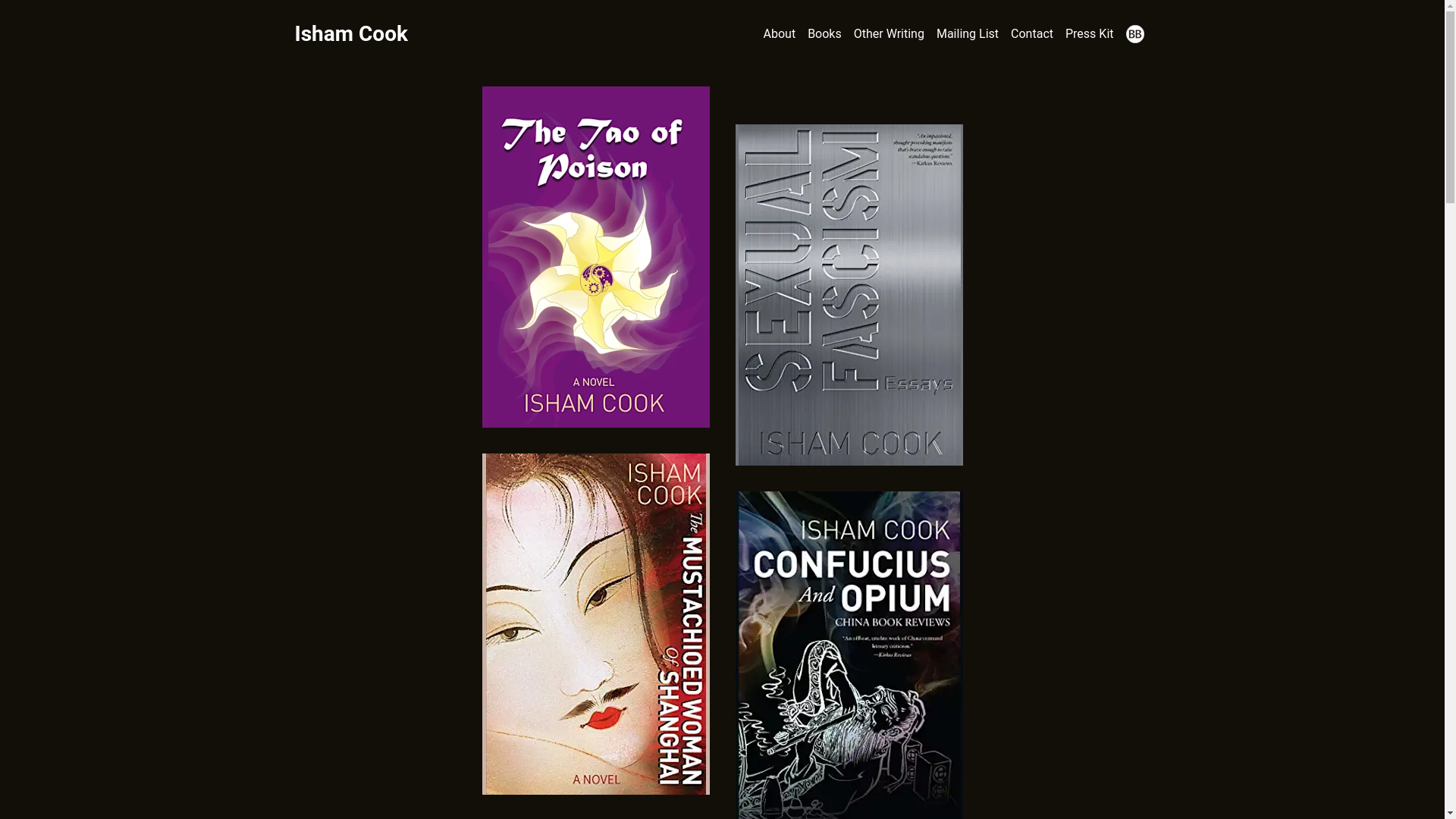 website screenshot of https://ishamcookbooks.com/
