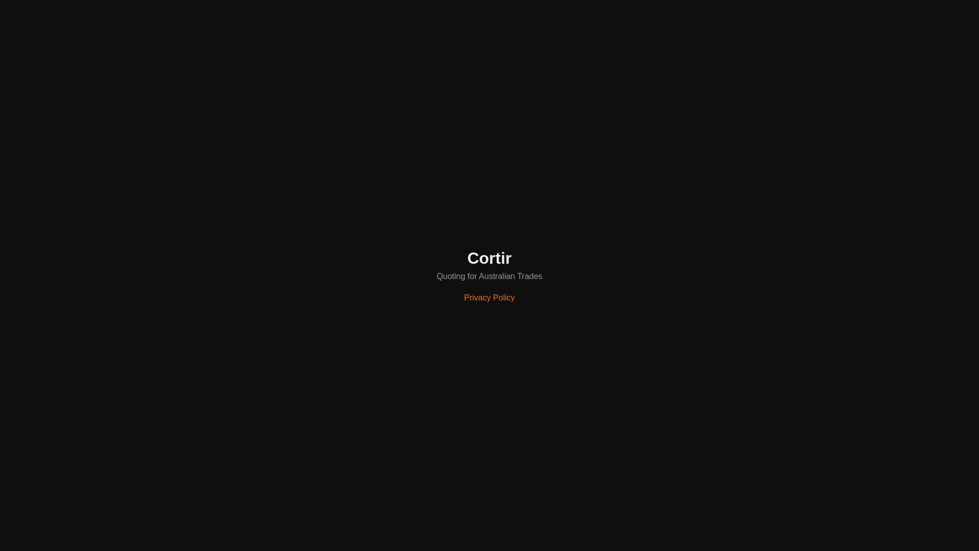 website screenshot of https://cortir-lp.pages.dev/