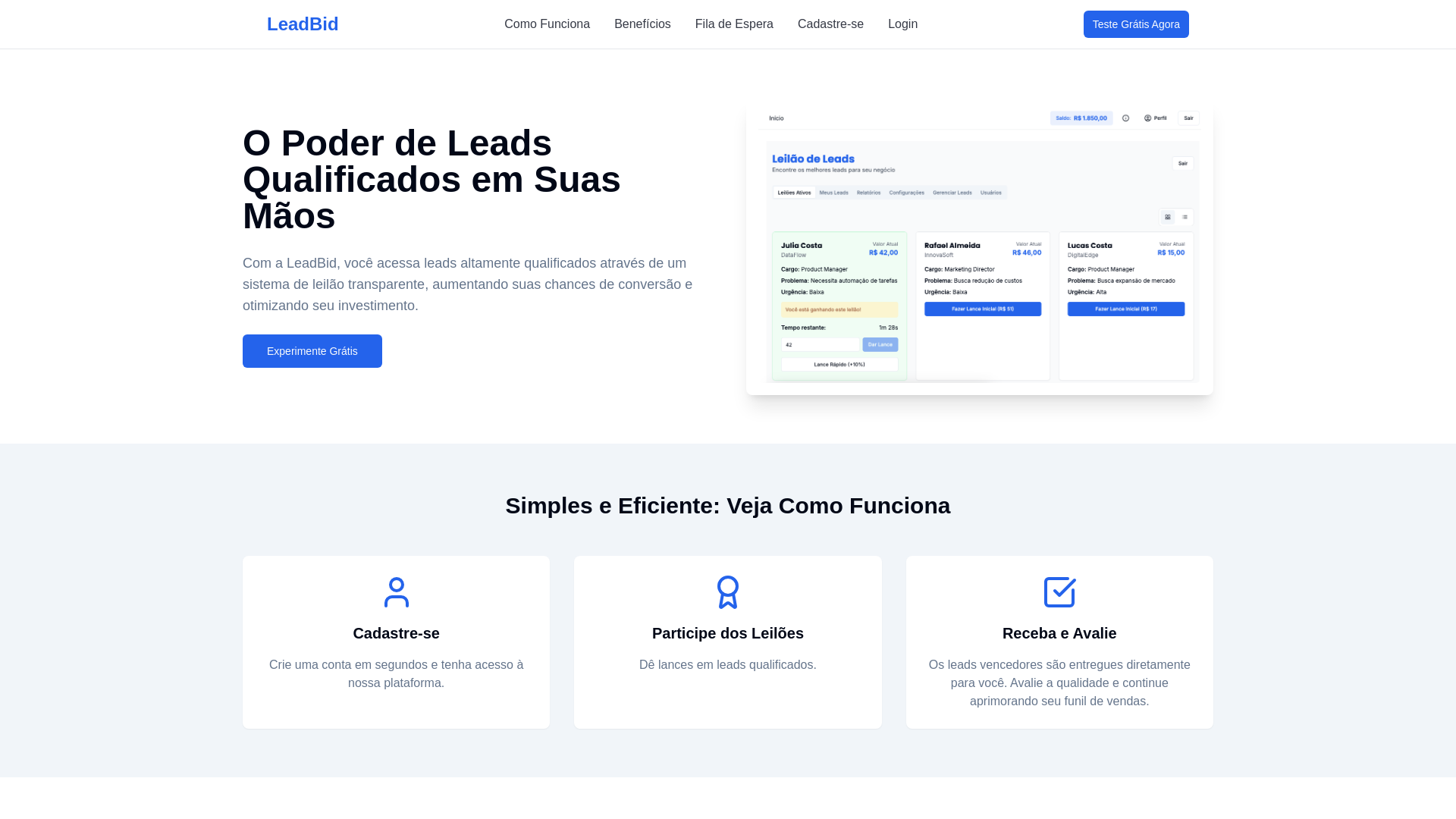 website screenshot of https://leadbid-46x.pages.dev/