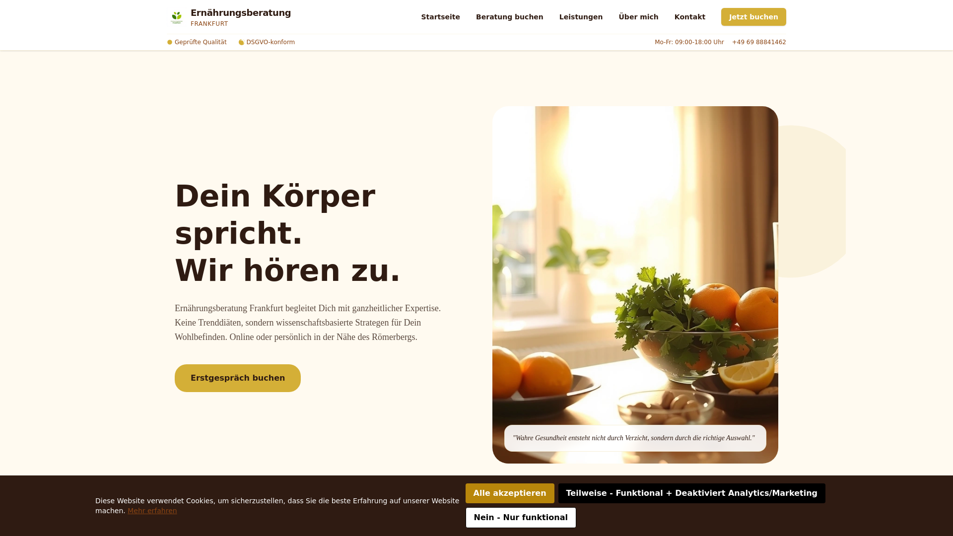 website screenshot of https://ernaehrungsberatungqw.info/