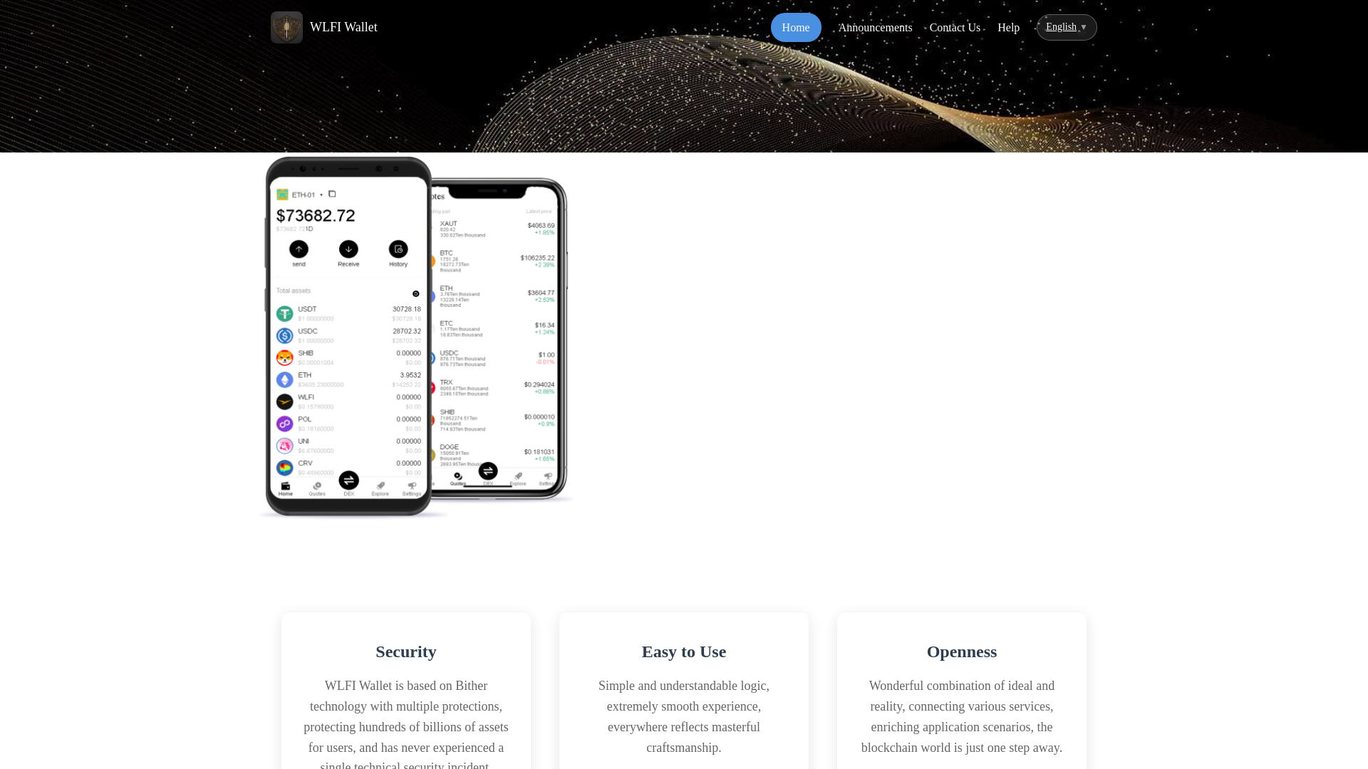 website screenshot of https://wlfi-bitflyer.com/
