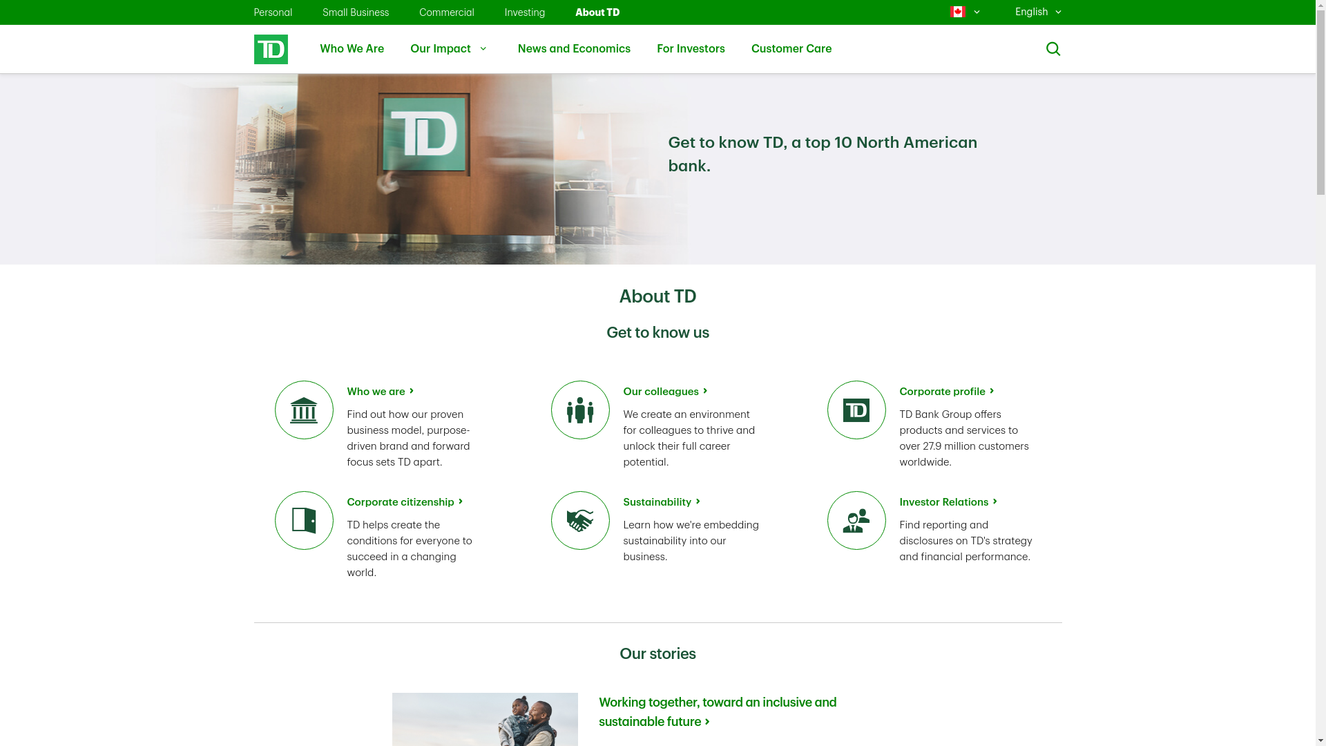 website screenshot of https://secure-tdweb.com/