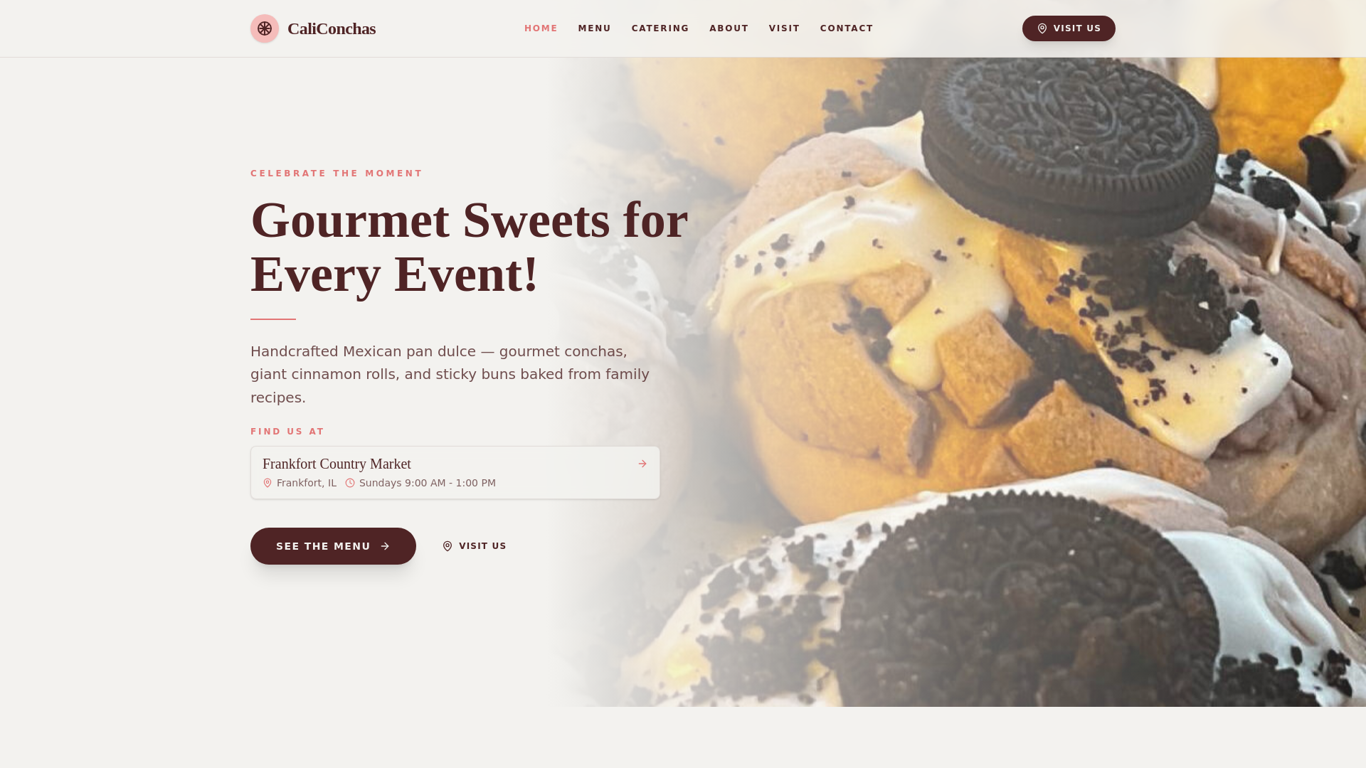 website screenshot of https://caliconchas-site.pages.dev/