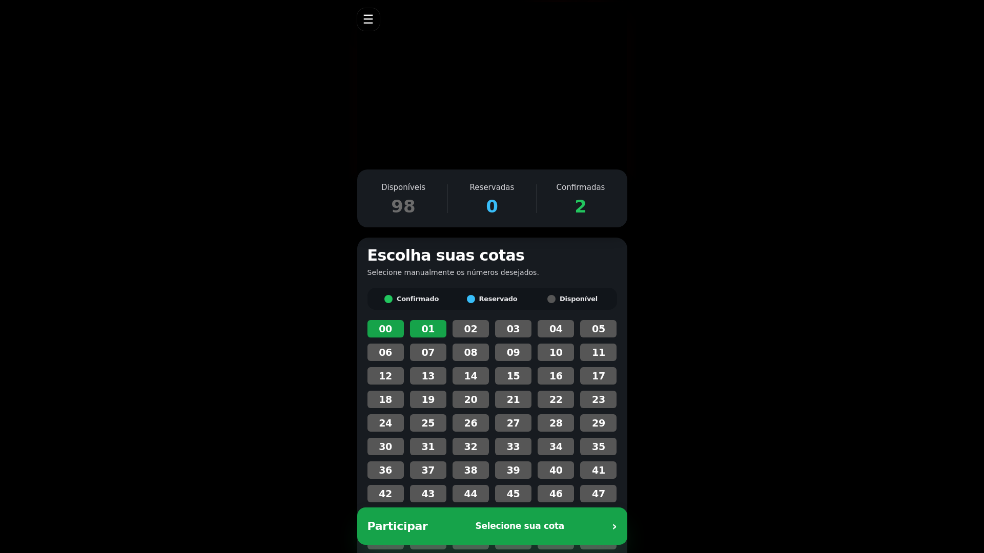 website screenshot of https://hubamigos.com.br/