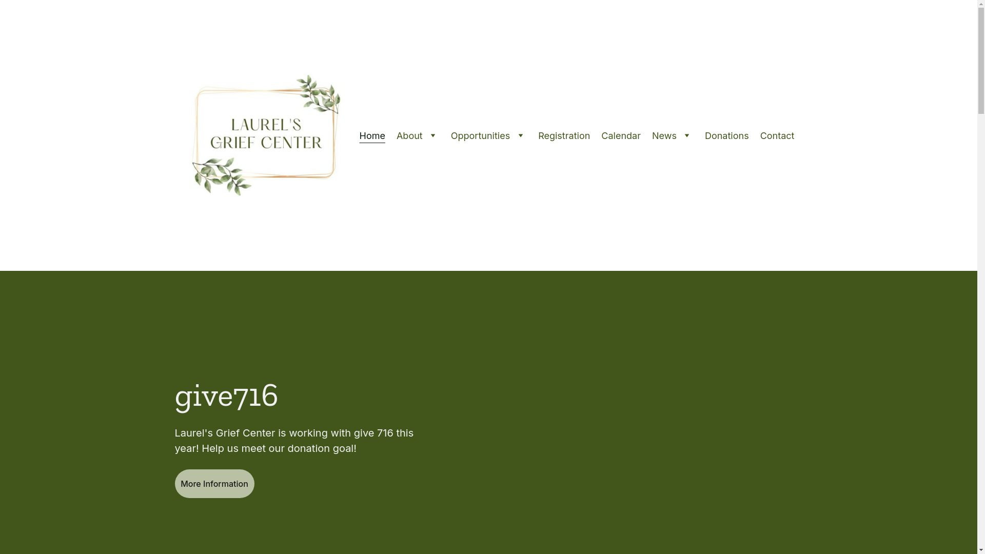 website screenshot of https://laurelsgriefcenter.org/