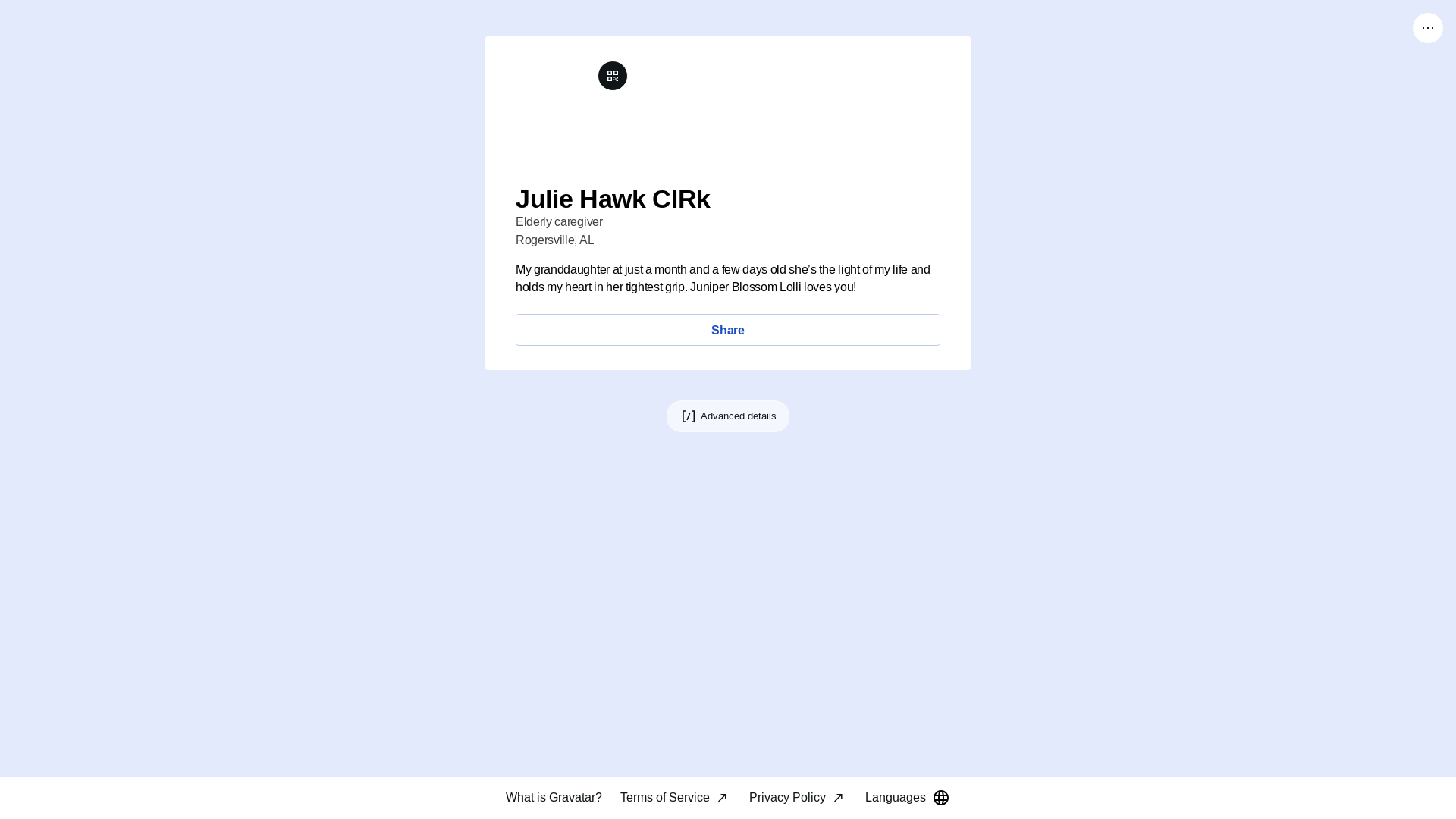 website screenshot of https://juliehawkclrk.link/