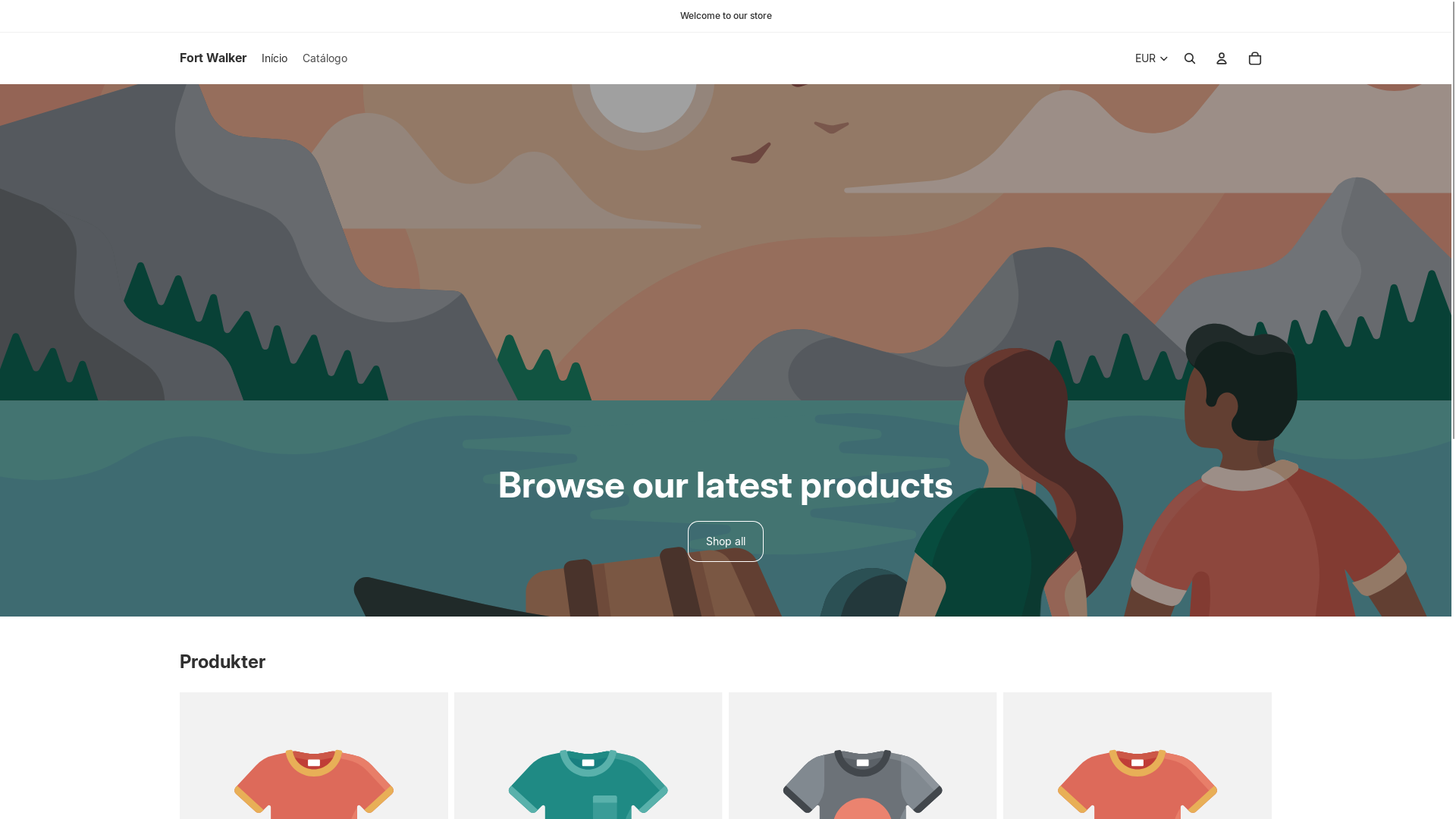 website screenshot of https://fortwalker.store/