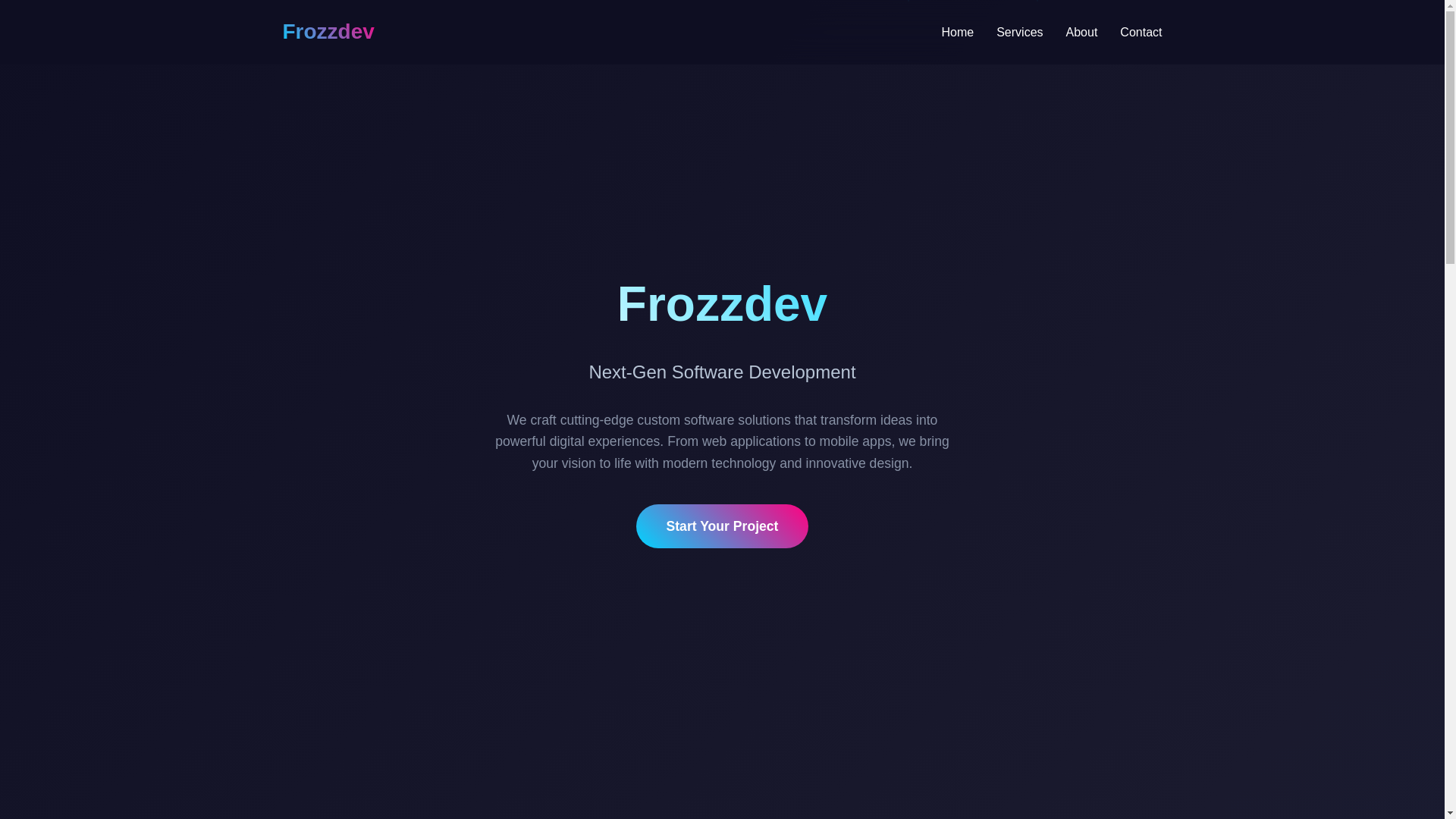 website screenshot of https://frozzdev-website.pages.dev/