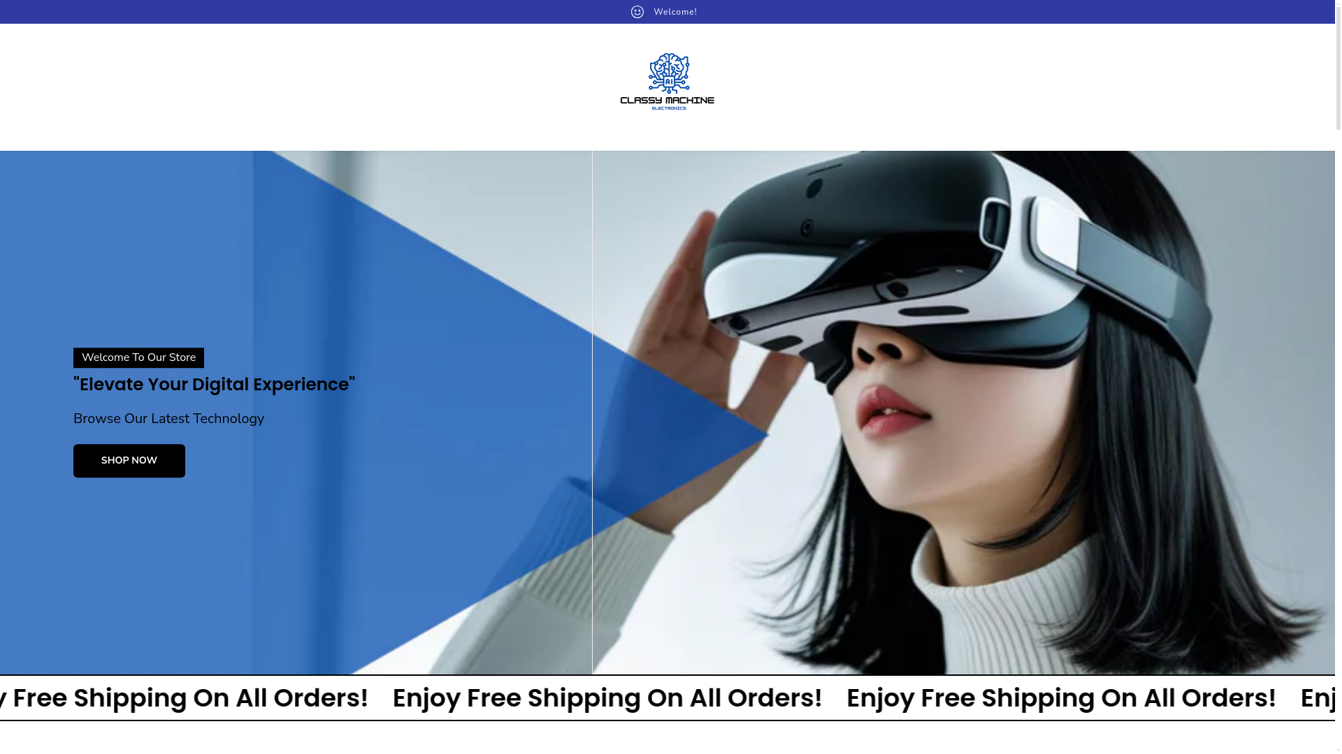 website screenshot of https://classymachine.store/
