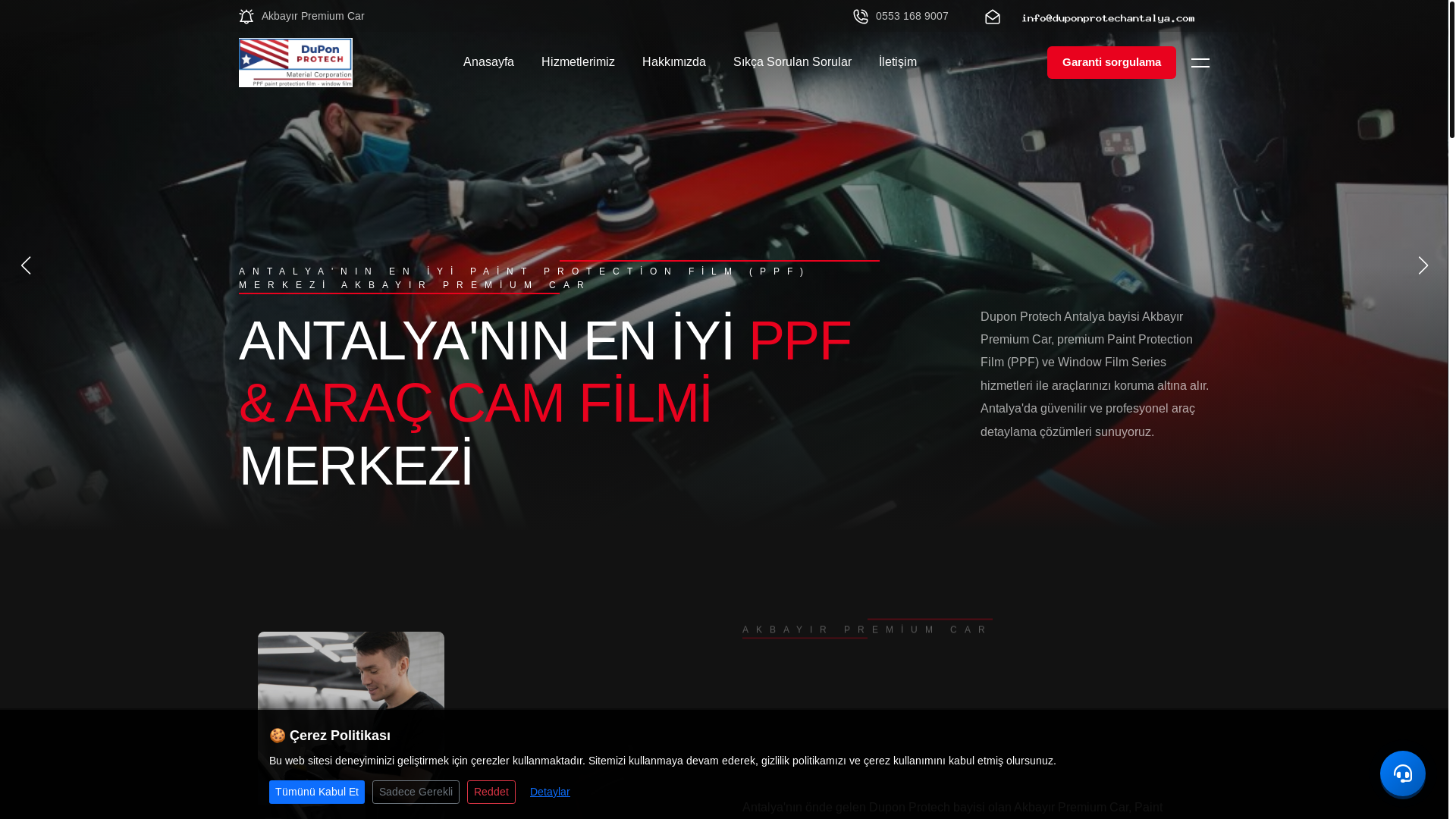 website screenshot of https://duponprotechantalya.com/