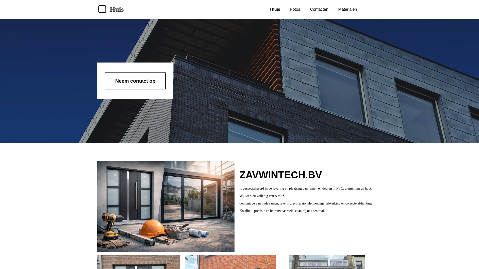 website screenshot of https://zavwintech.be/