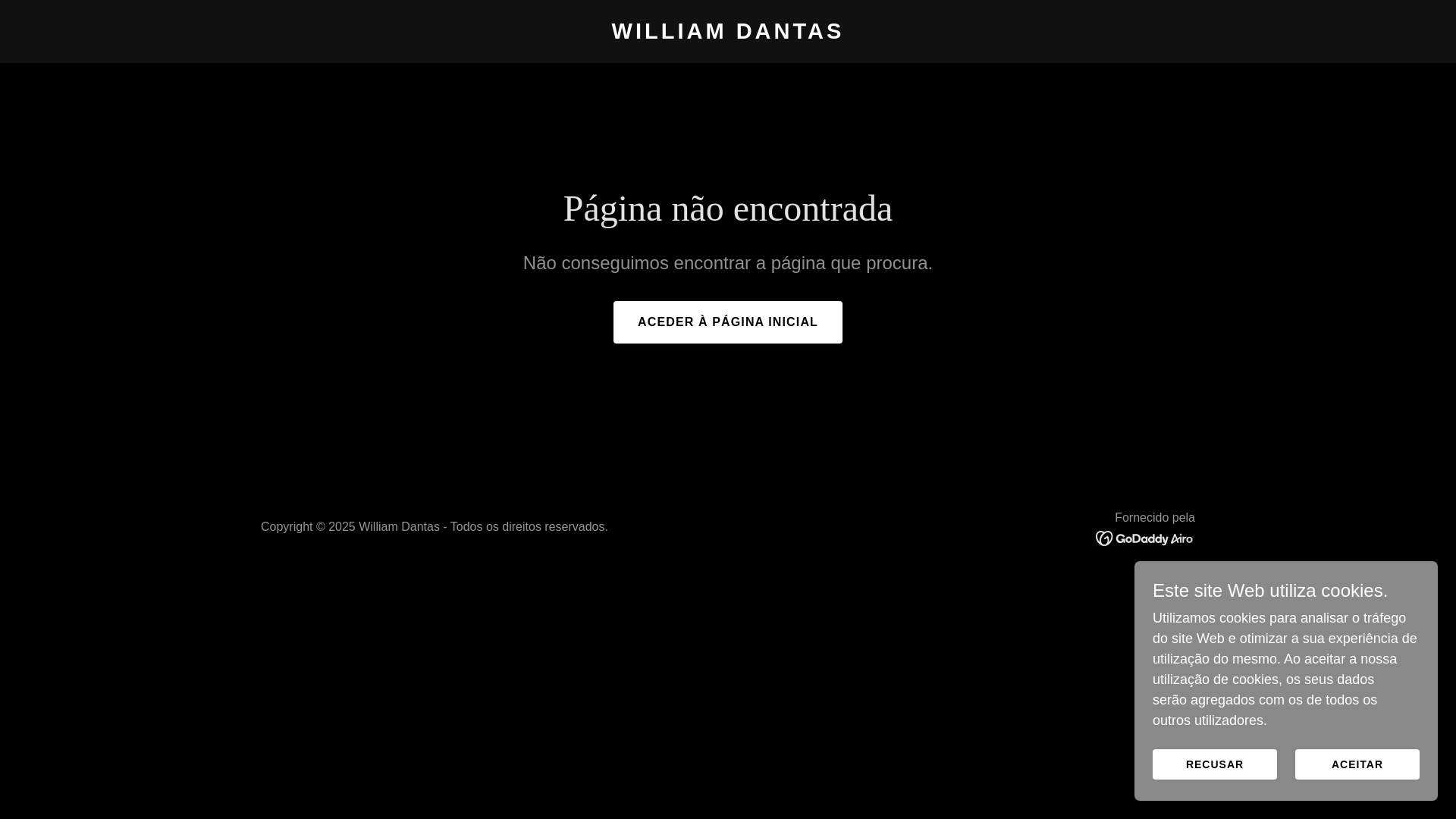 website screenshot of https://williamdantas.eu/