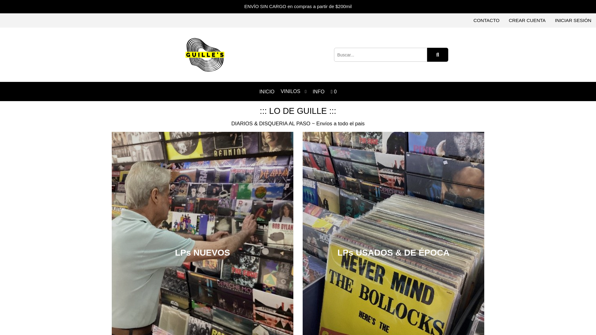 website screenshot of https://guilles.com.ar